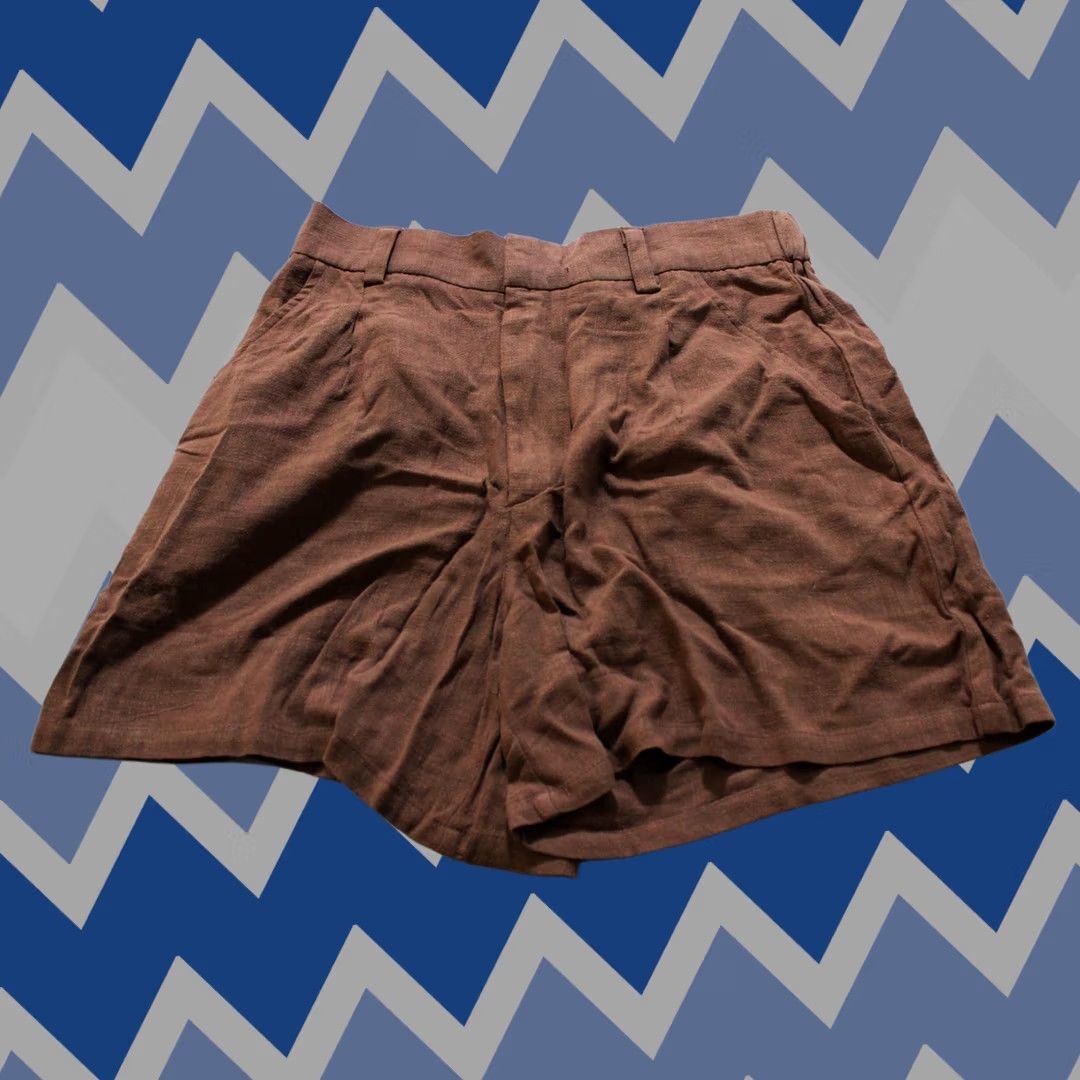 Asos ASOS Design Women's Relaxed Linen Mix Dad Shorts BL1 Brown US: 6 UK: 10 EU: 38 Bermuda Shorts Women 6 Brown Linen Mix Size 28" / US 6 / IT 42 - 1 Thumbnail