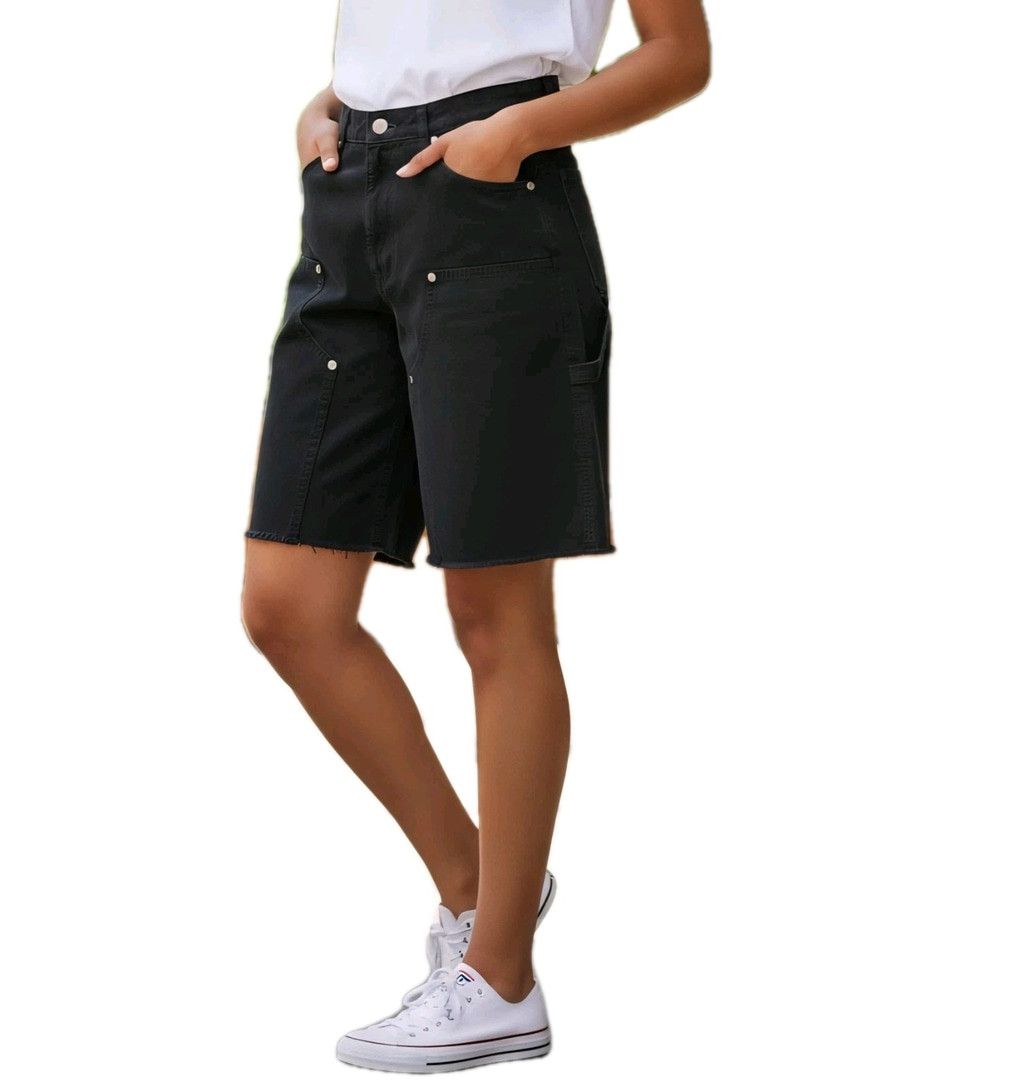 Weekday Weekday Longline Suiting Black Fray Loose Fitting Shorts 33 Size 38" / US 16 / IT 52 - 1 Thumbnail