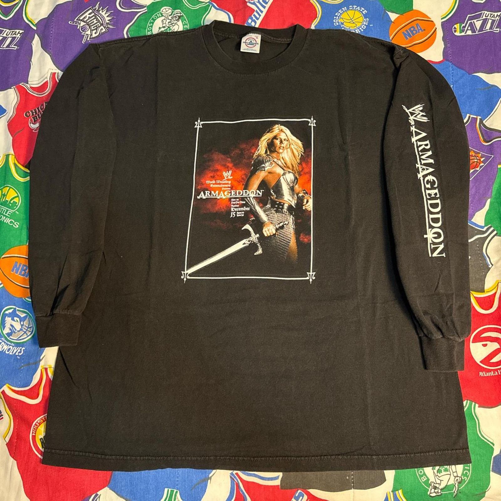 Vintage 2002 WWE Armageddon POV Torrie Wilson Wrestling Tee