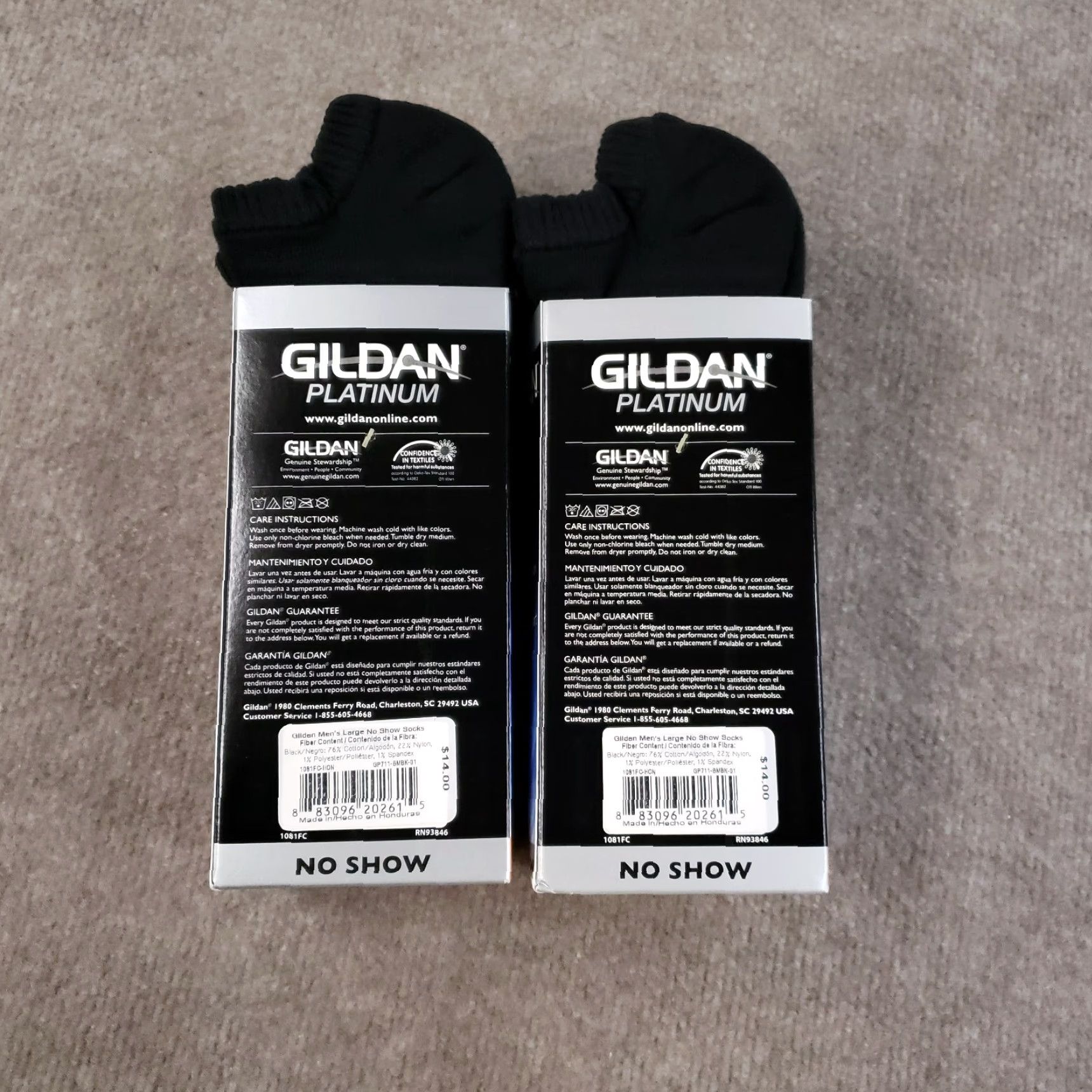 Gildan GILDAN Men Sock No Show 12 Pairs Black 6-12 Comfort Moisture Wicking Arch Support Athletic Socks Size ONE SIZE - 3 Thumbnail