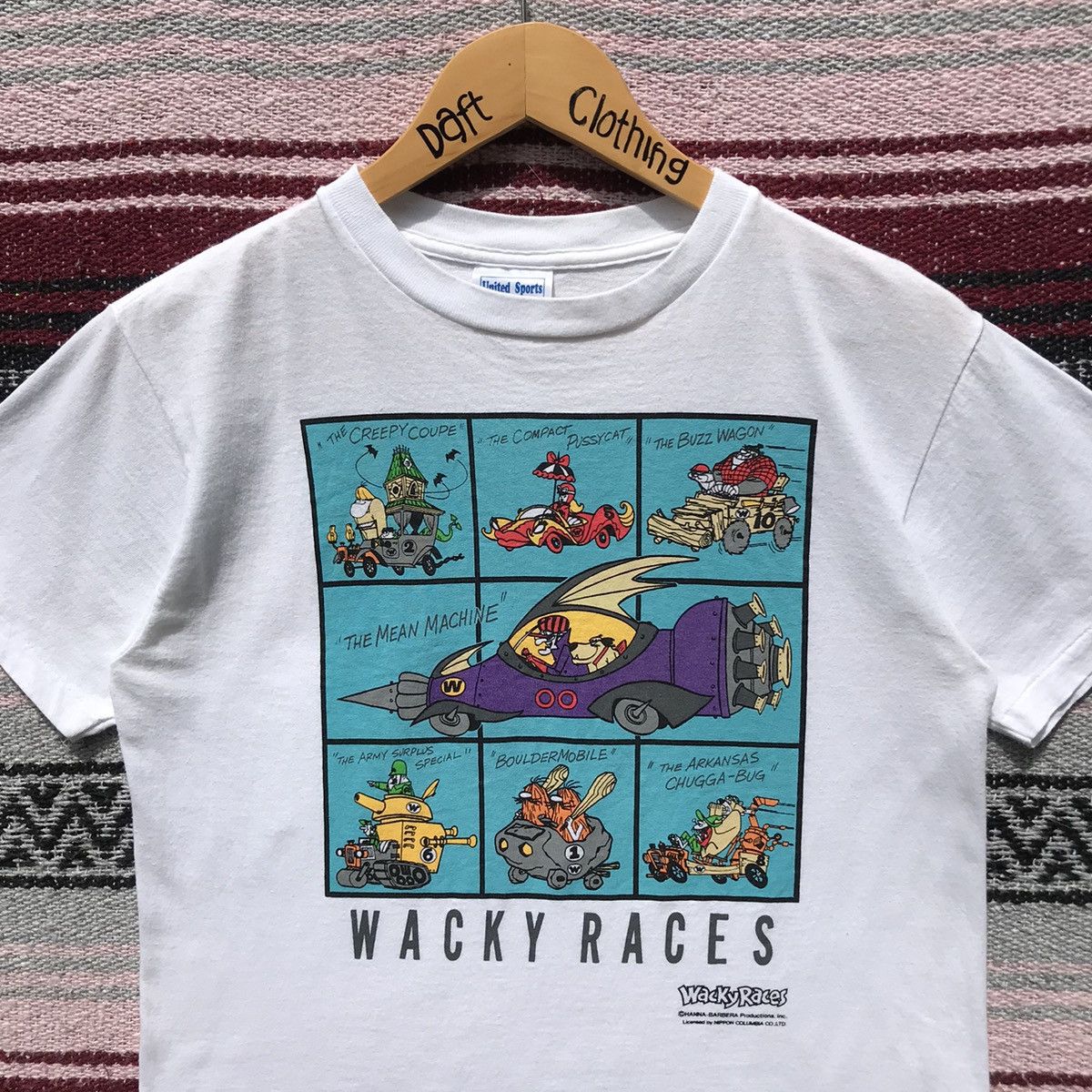 Cartoon Network × Vintage × Warner Bros Vintage 90s Wacky Races©️Hanna-Barbera Cartoon Shirt Size US XS / EU 42 / 0 - 9 Thumbnail