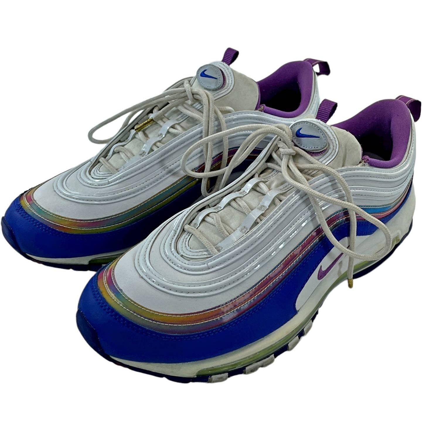 Nike Air Max 97 Easter White Purple Volt Men CJ0591-100 Shoe