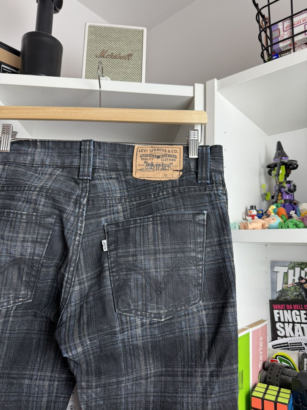 Levi's × Levi's Vintage Clothing × Vintage Vintage Levi’s 511 checked denim pants 32x34 streetwear punk Size US 32 / EU 48 - 4 Thumbnail