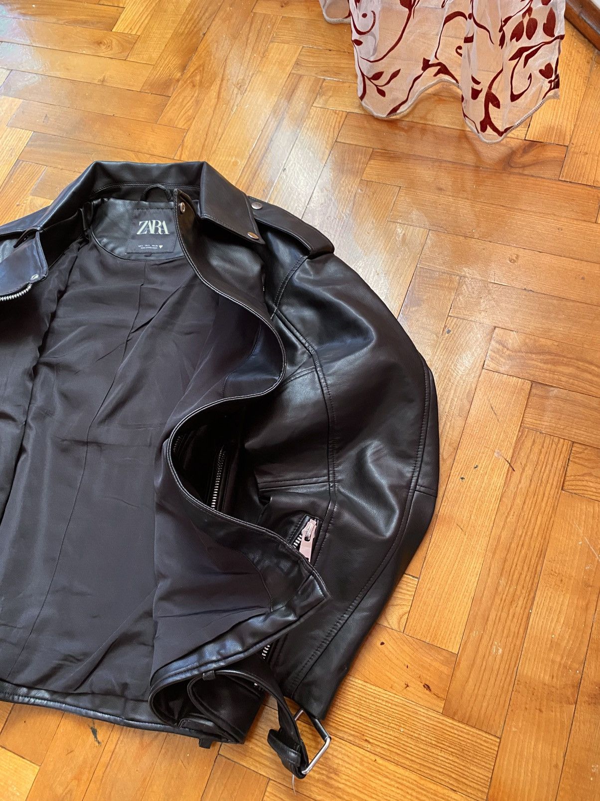 Designer × Japanese Brand Rick Owens Style Zara Leather Jacket Size US S / EU 44-46 / 1 - 8 Thumbnail