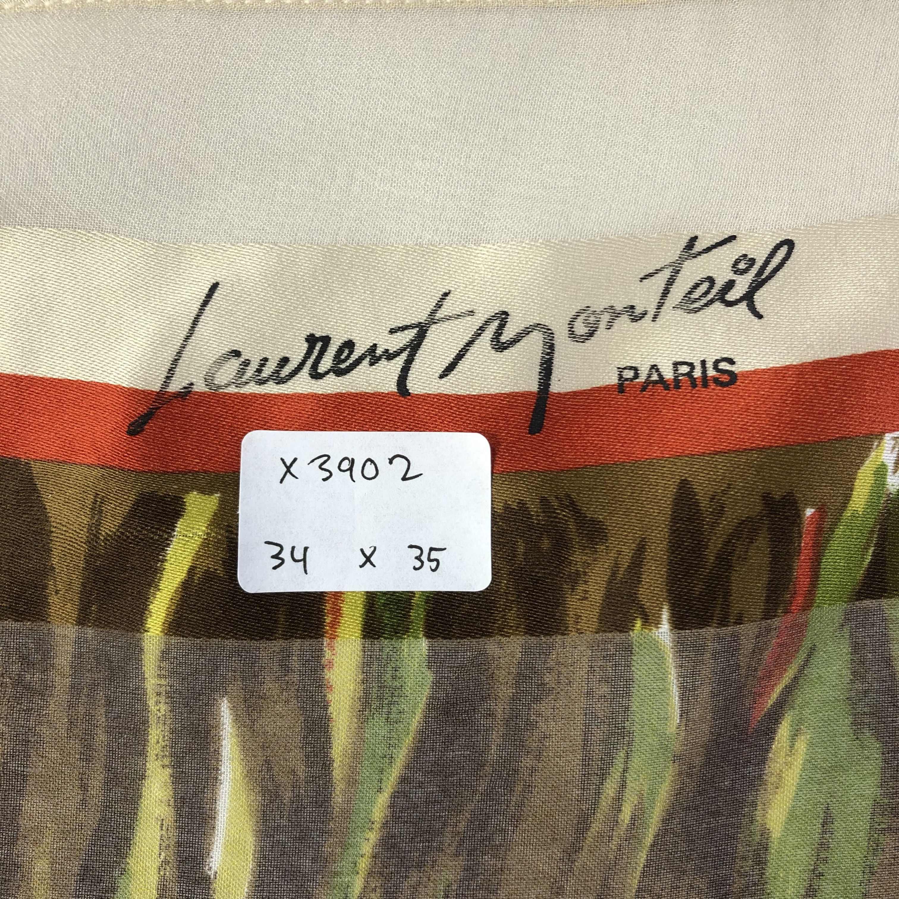 Vintage Vintage Laurent Monteil Paris Silk Scarf Size ONE SIZE - 5 Thumbnail