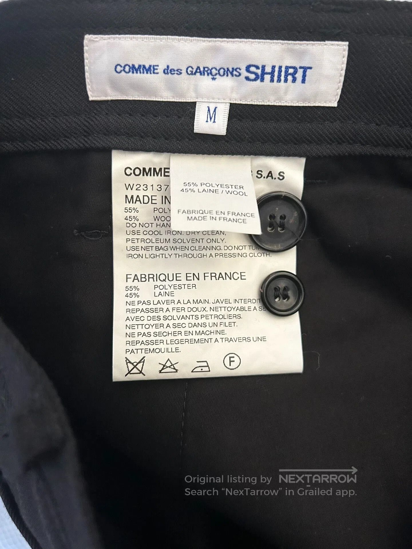 Comme des Garcons Homme Plus Comme des Garçons CDG Straight Trousers. Size US 32 / EU 48 - 5 Thumbnail