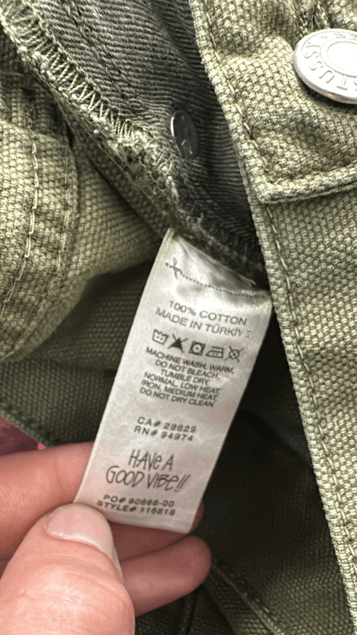 Stussy Stussy Big Ol Jean Size 29 Olive Drab Size US 29 - 6 Thumbnail