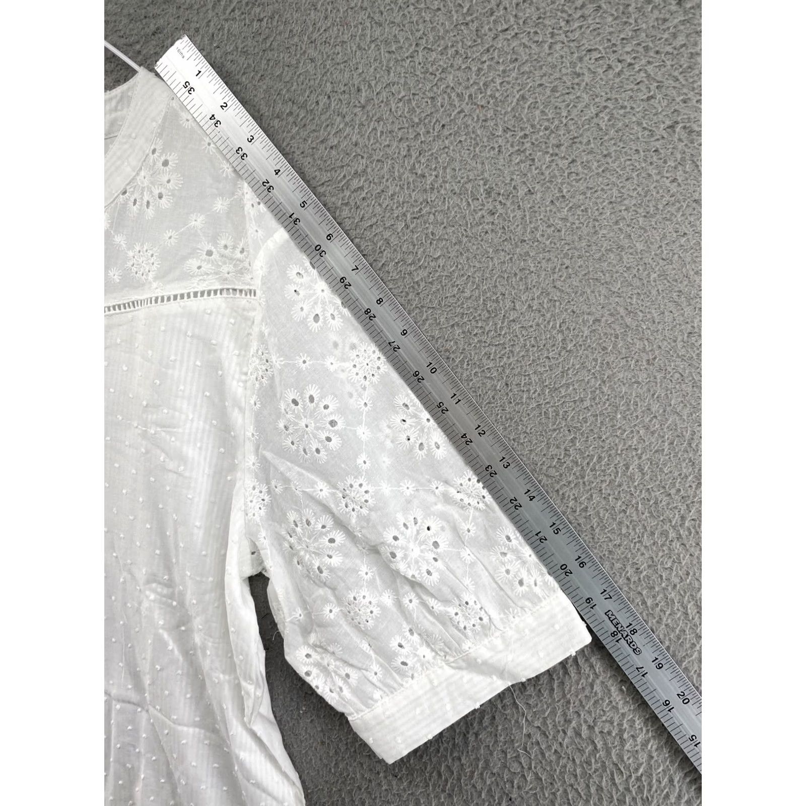 Vintage Made With Love White Top Shirt 2XL Womens Lightweight Button Up Tunic Casual Spring Modern Classic Womens Size XXL / US 16-18 / IT 52-54 - 5 Thumbnail