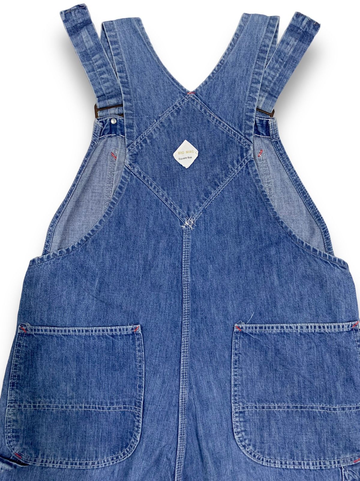 Big Mac Vintage 70s Big Mac Classic Baggy Carpenter Denim Overalls Size US 37 - 16 Thumbnail