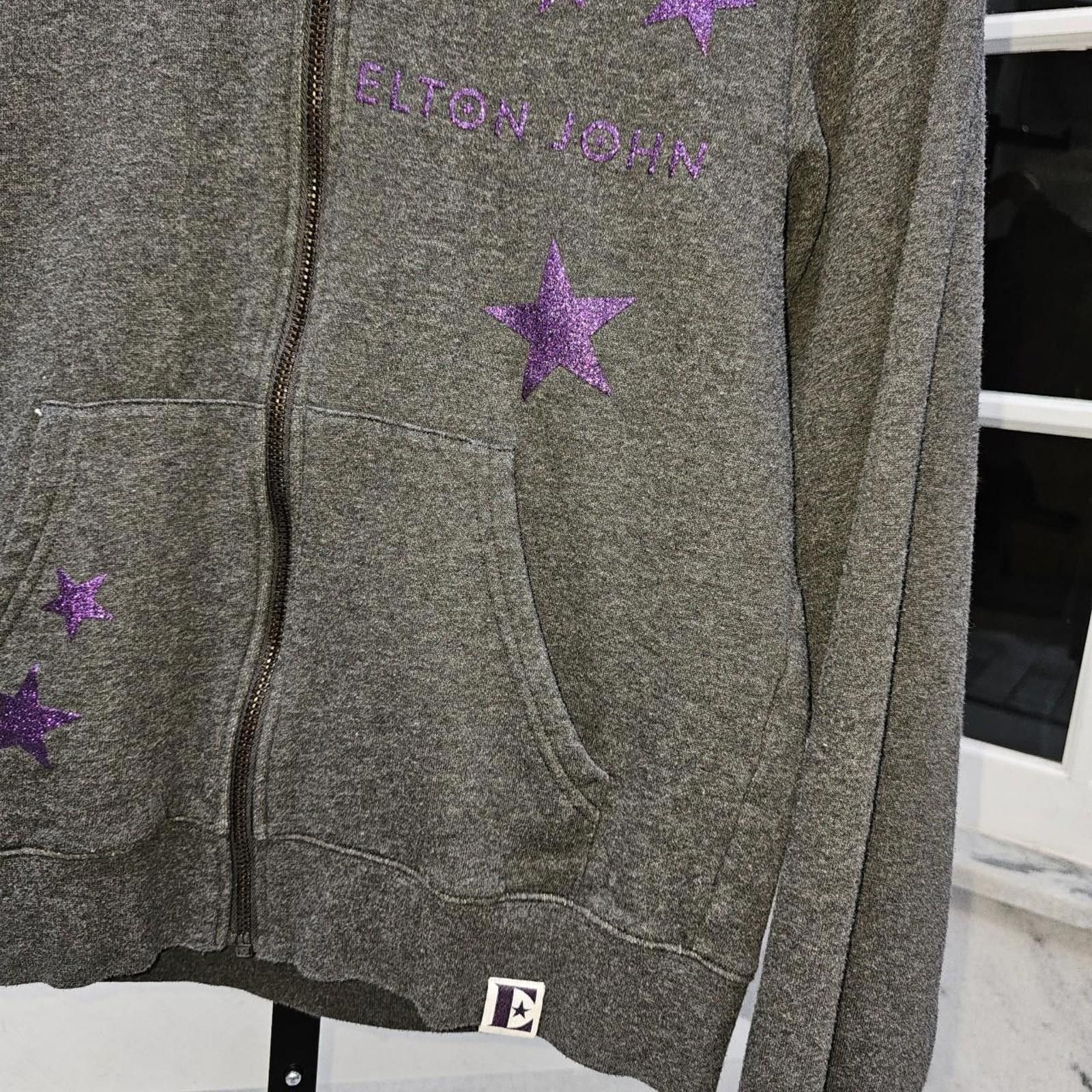 Other Elton John Grey and Purple Hoodie Zip Up Jacket Size S / US 4 / IT 40 - 5 Thumbnail