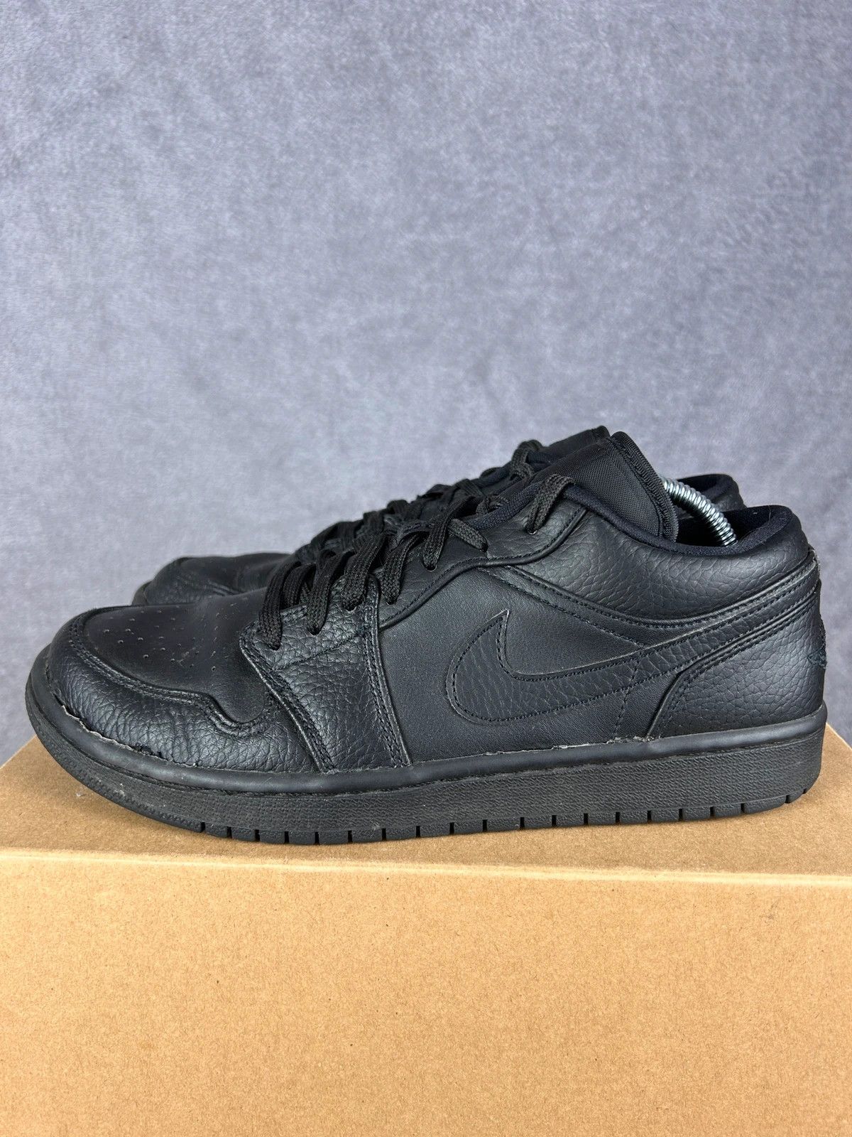 Jordan Brand × Nike Nike Air Jordan 1 low black sneakers jump man tripple black Size US 8 / IT 38 - 2 Thumbnail