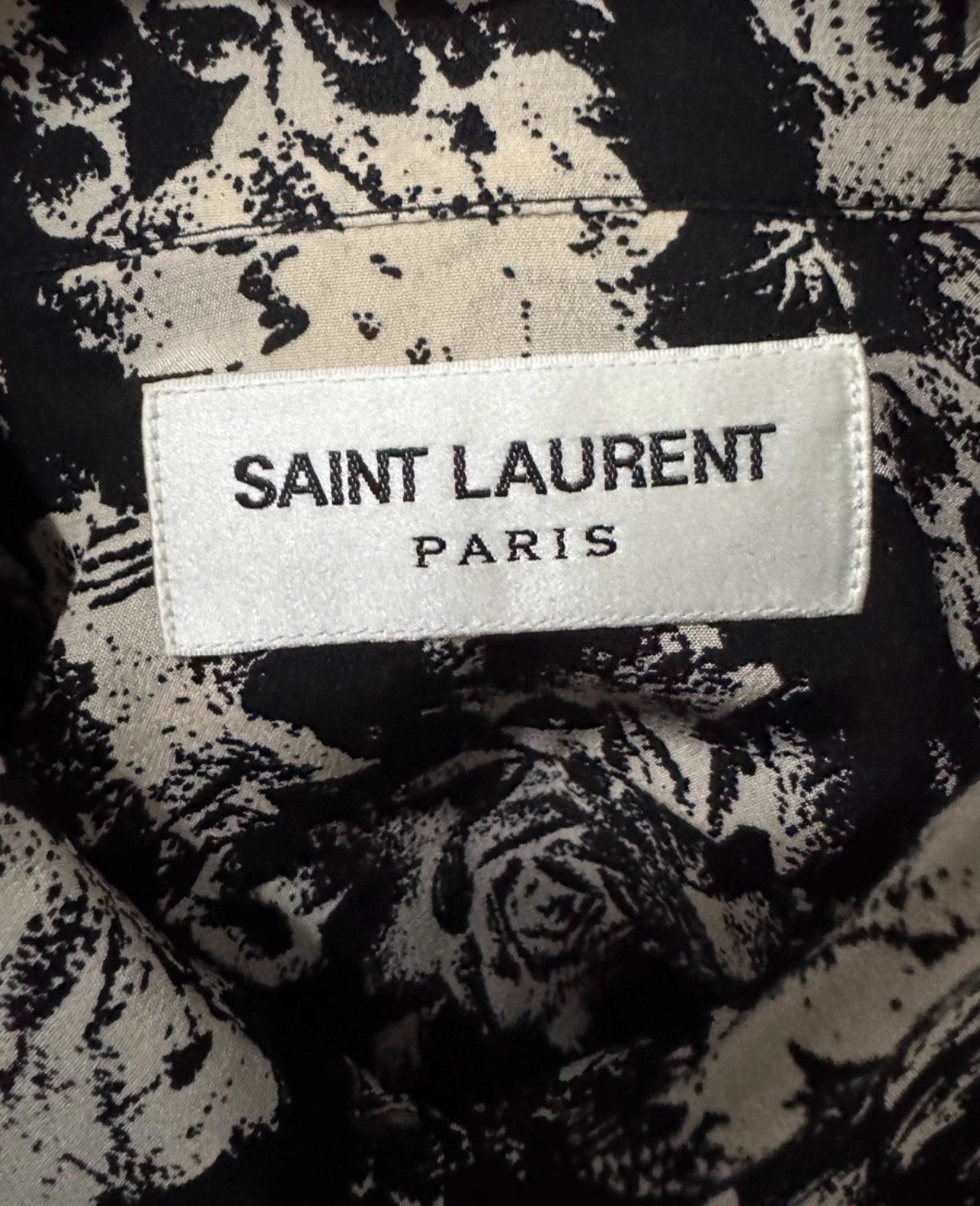 Saint Laurent Paris SLP 21FW Mulberry Silk All-Over Print French Rose Shirt Size US XS / EU 42 / 0 - 6 Thumbnail