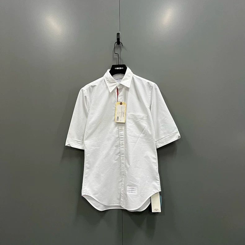 Thom Browne Thom browne White short-sleeved shirt 2503-Nextarrow Size US M / EU 48-50 / 2 - 1 Thumbnail