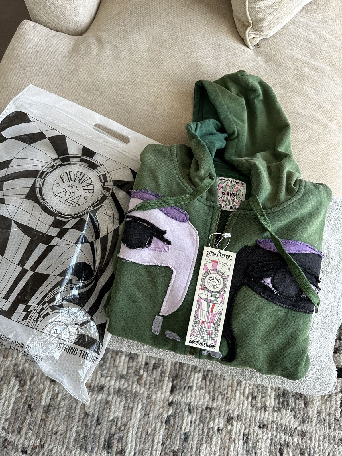 KidSuper KidSuper face zip hoodie green XL Size US XL / EU 56 / 4 - 3 Thumbnail
