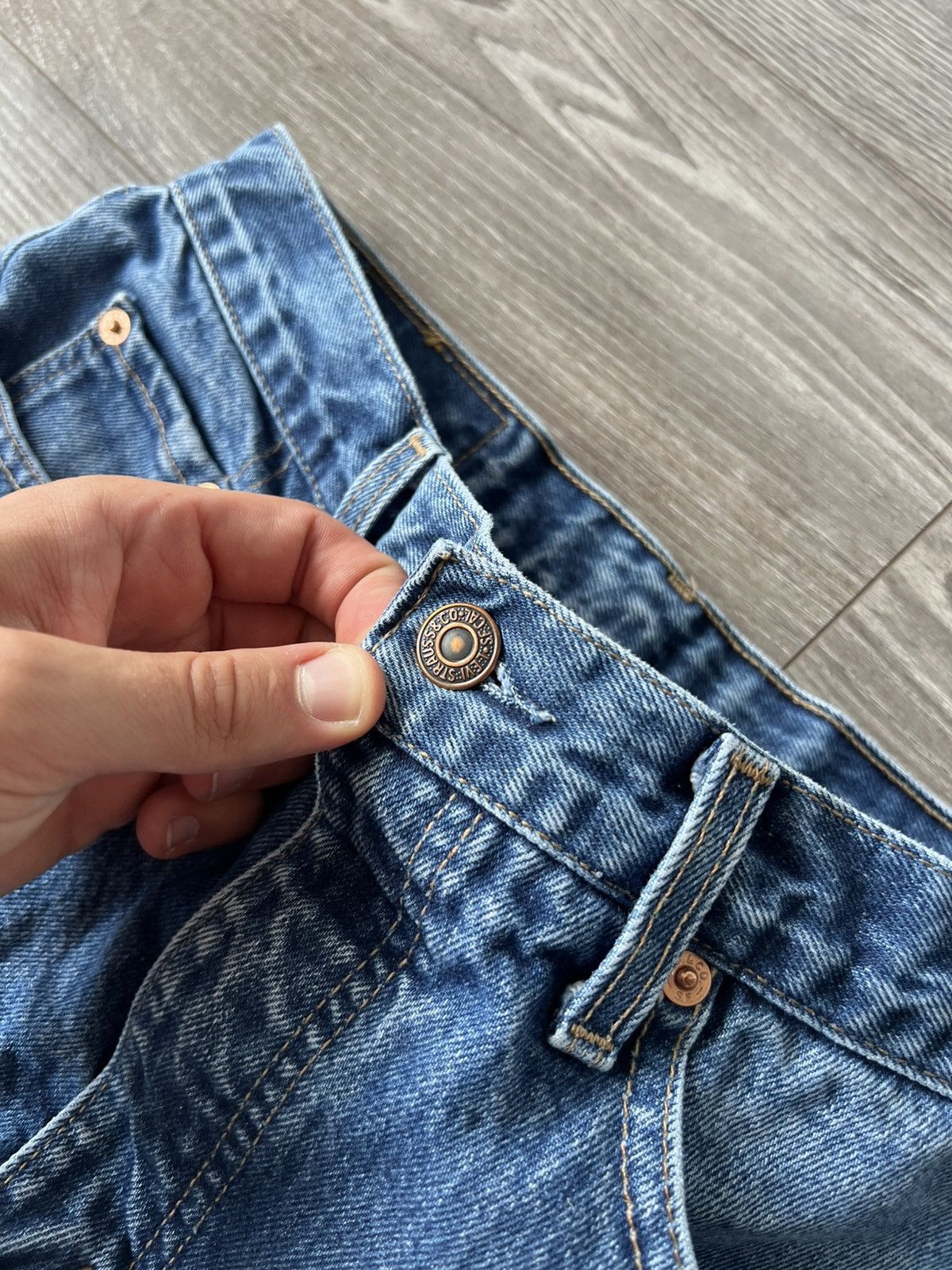 Levi's Vintage Levis Orange Tab Made in USA 90s Blue Denim Jeans Size US 32 / EU 48 - 17 Thumbnail