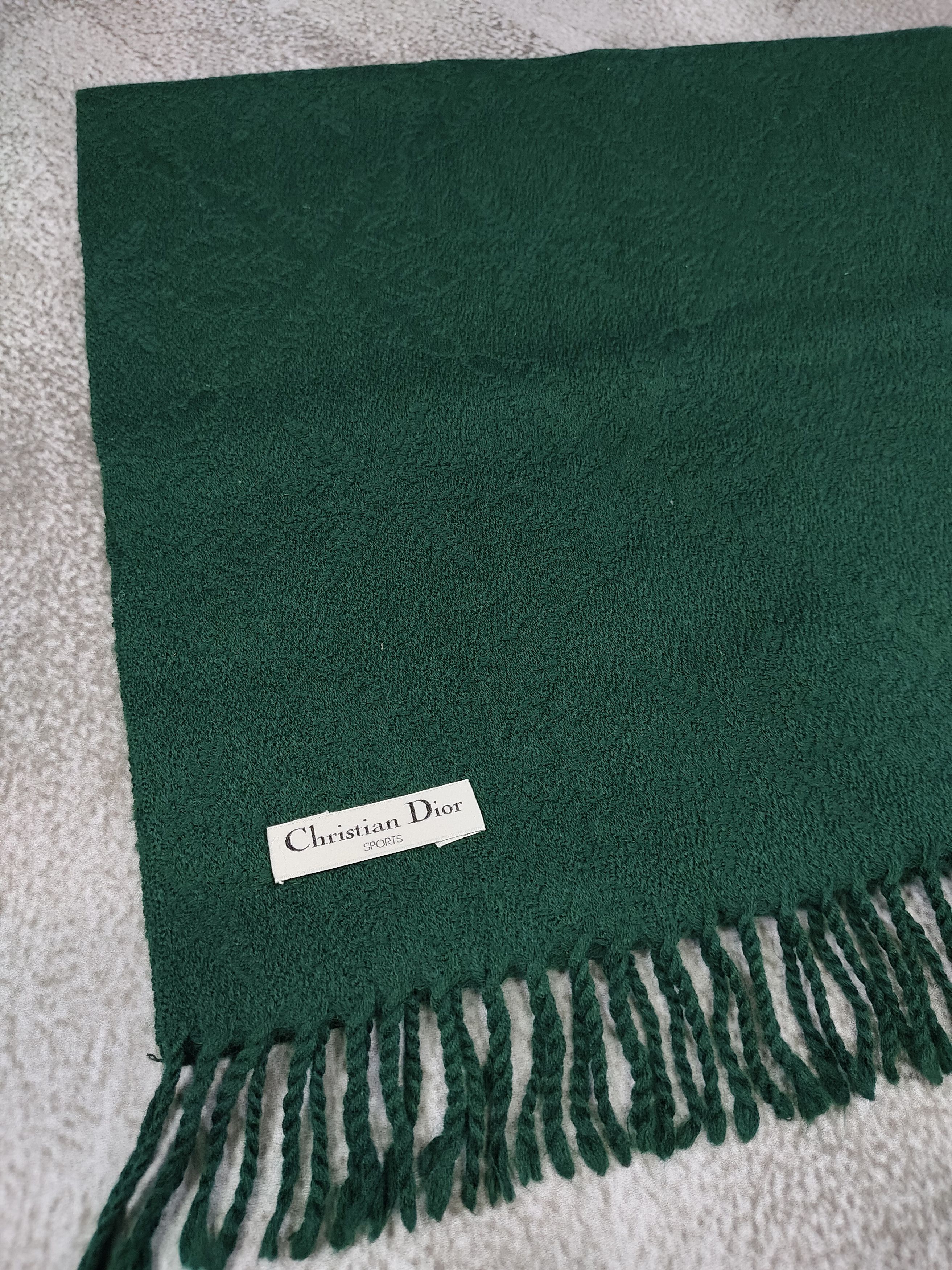 Christian Dior Monsieur 90s C.D Sport- Snowflake Jacquard Pattern Classic Wool Scarf Size ONE SIZE - 3 Thumbnail