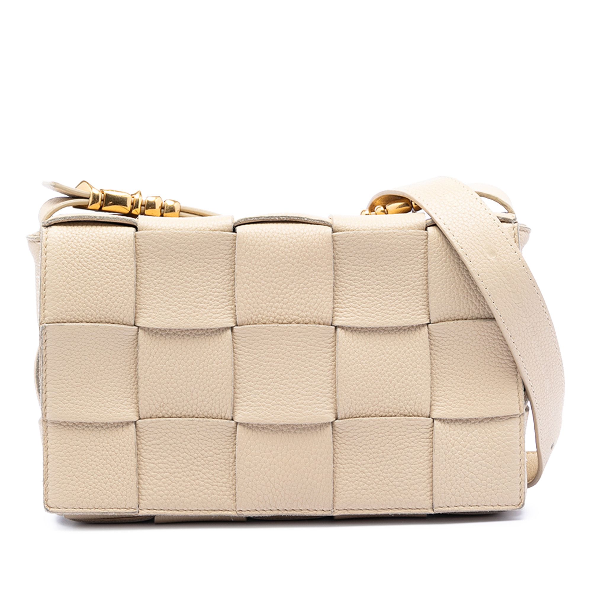 Bottega Veneta Bottega Veneta Grained Calfskin Intrecciato Cassette Crossbody Size ONE SIZE - 1 Thumbnail