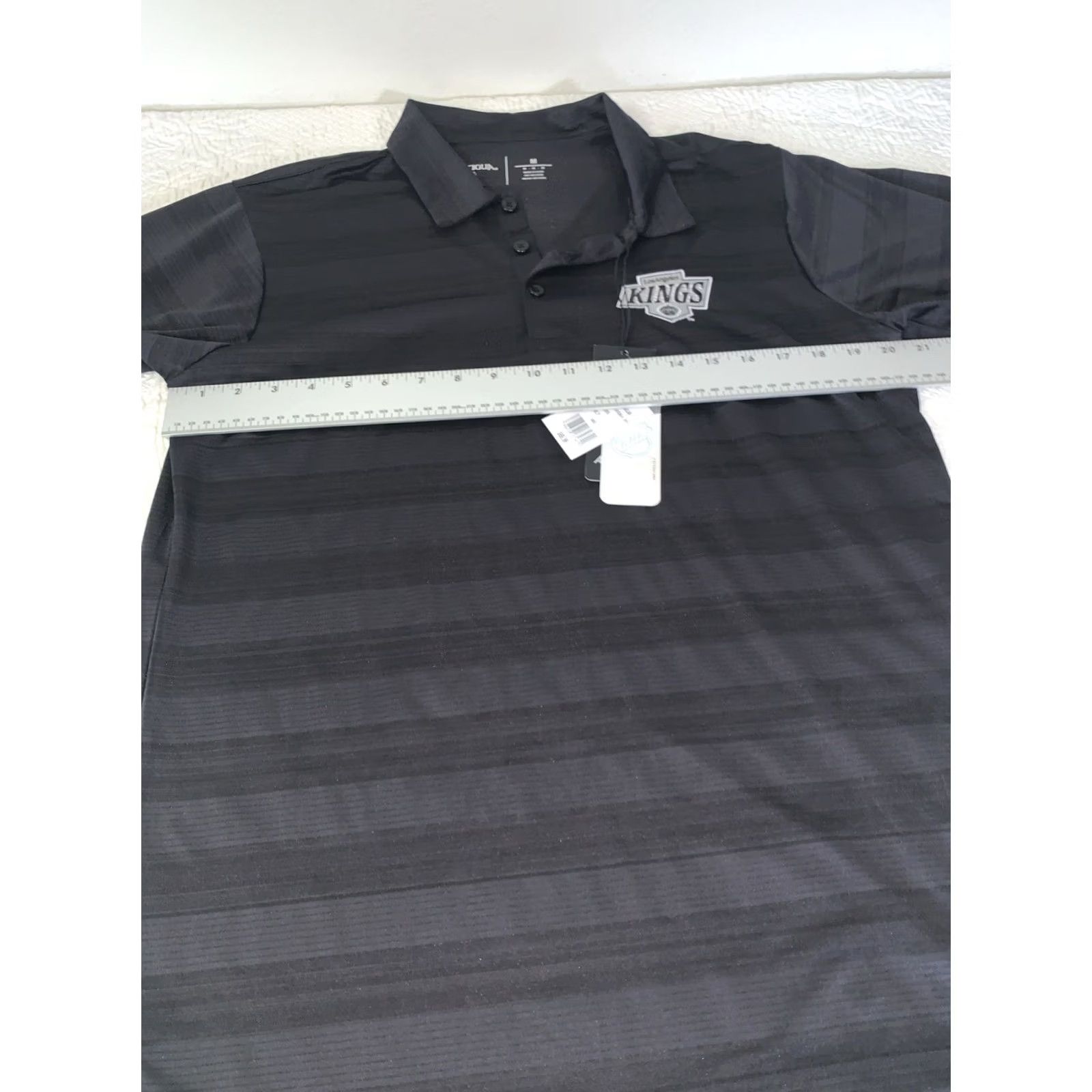 Vintage VINTAGE LA Kings Antigua Golf Shirt M Hockey Striped Black Polo NWT Size US M / EU 48-50 / 2 - 7 Thumbnail