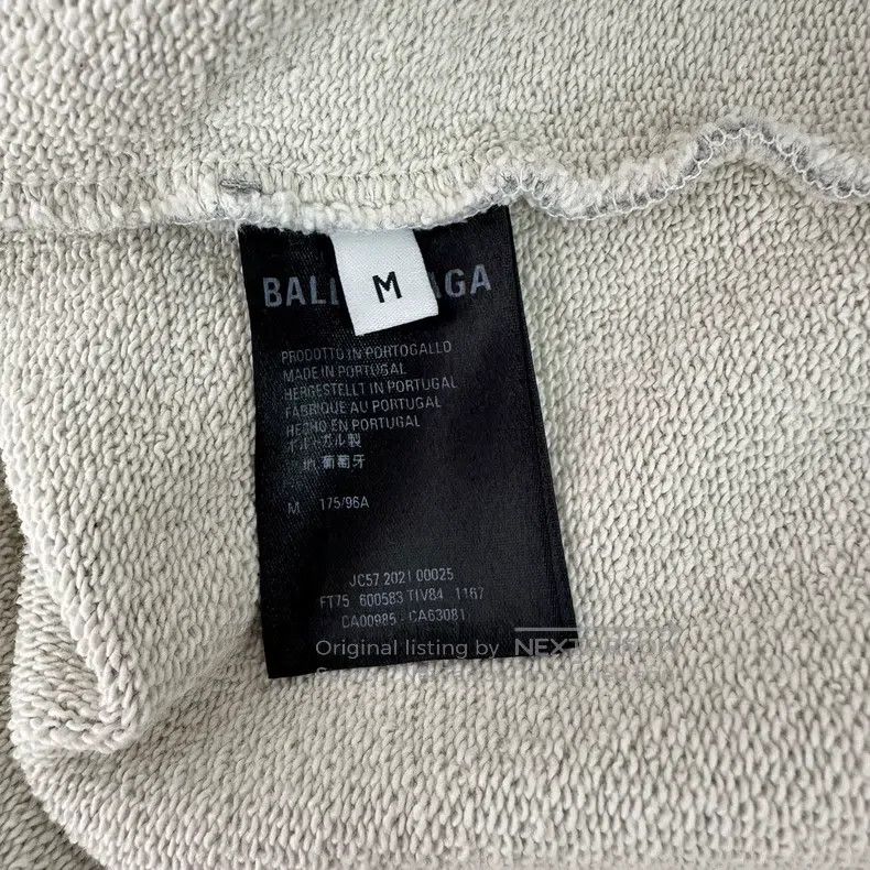 Balenciaga Balenciaga Grey classic front and back logo hooded sweatsh Size US M / EU 48-50 / 2 - 4 Thumbnail