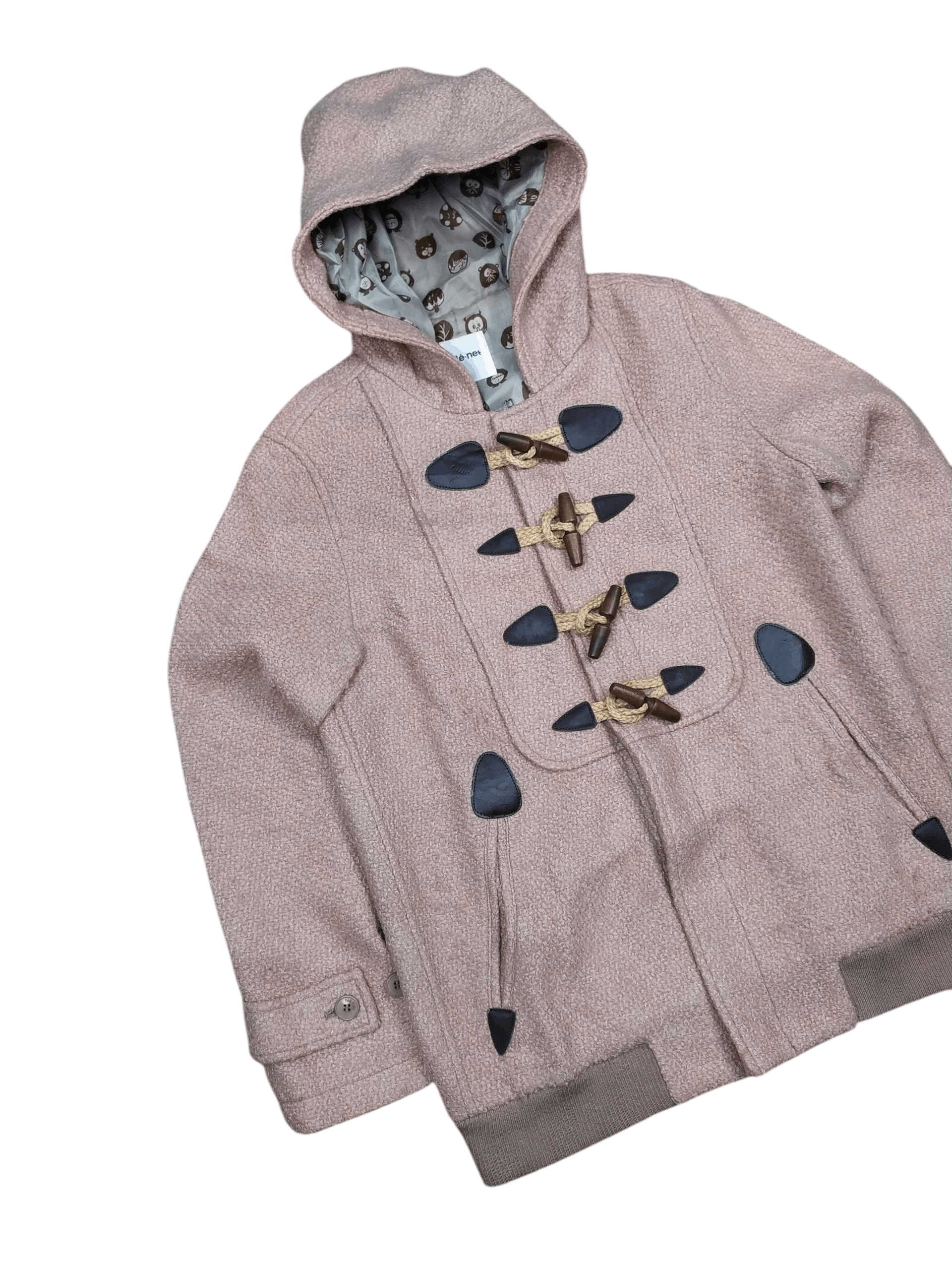 Ne-Net Ne Net Toggle Button Hoodie Pink Wool Duffle Coat Size US M / EU 48-50 / 2 - 4 Thumbnail