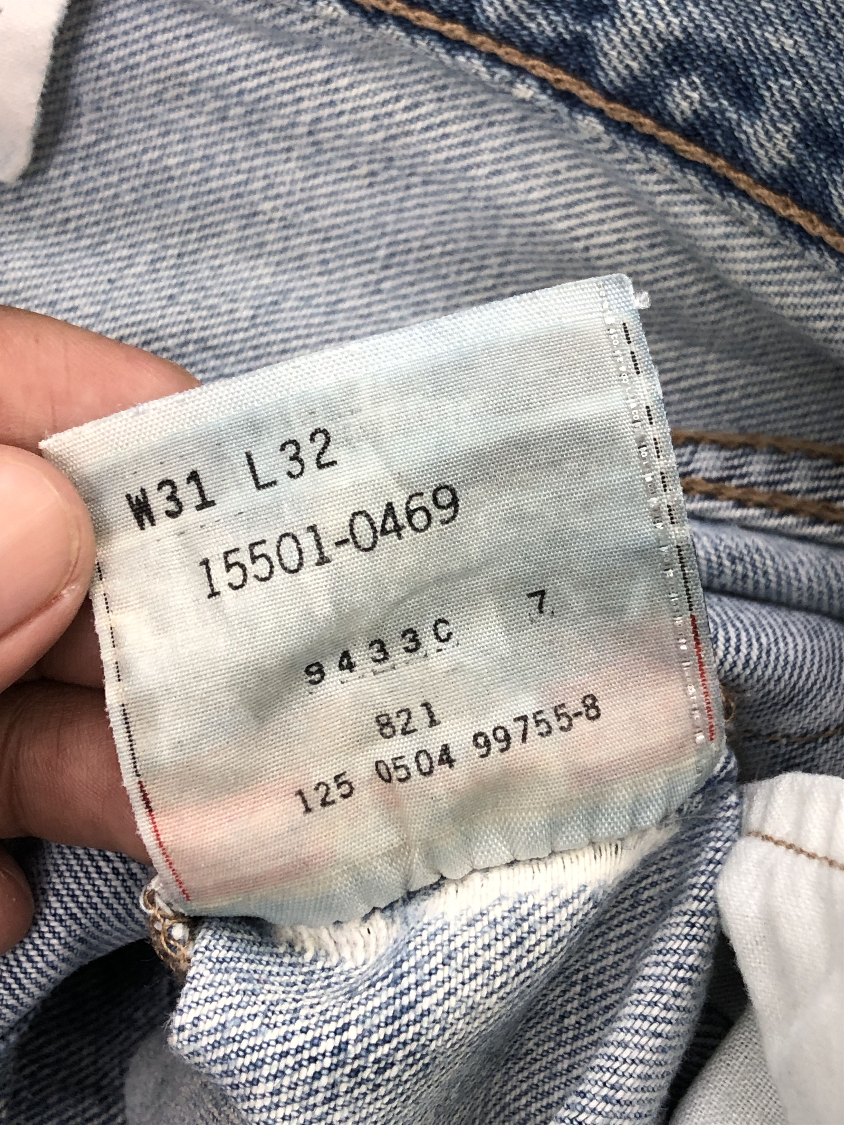 Levi's × Vintage Vintage 90s Levis 501 Light Blue Washed Jeans Size US 28 / EU 44 - 11 Thumbnail