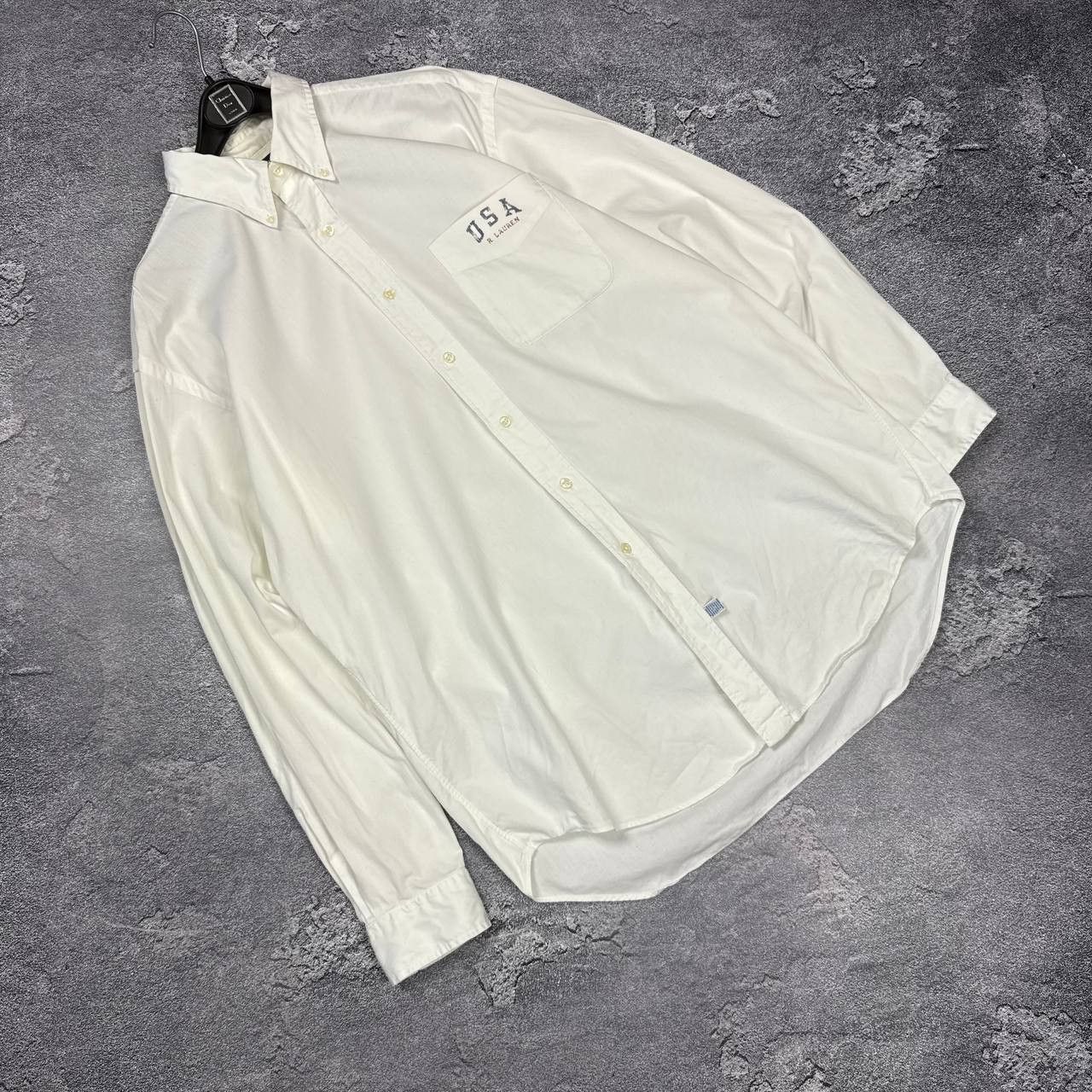 Polo Ralph Lauren Vintage 1990s Polo USA Dress Shirt White Ralph Lauren Size US L / EU 52-54 / 3 - 1 Thumbnail