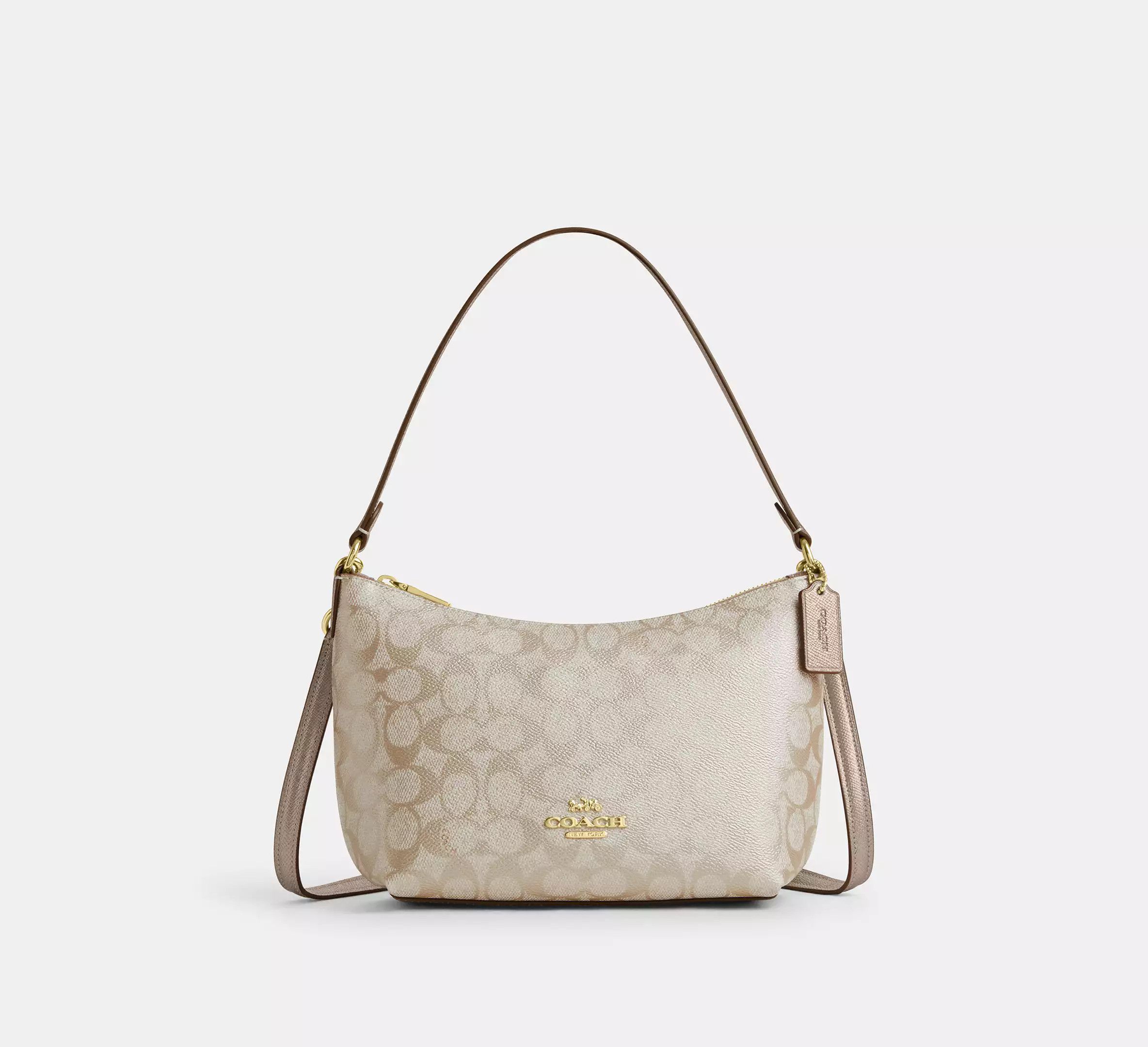 Coach Zip Top Shoulder Bag In Signature Canvas CW391 Size ONE SIZE - 7 Thumbnail