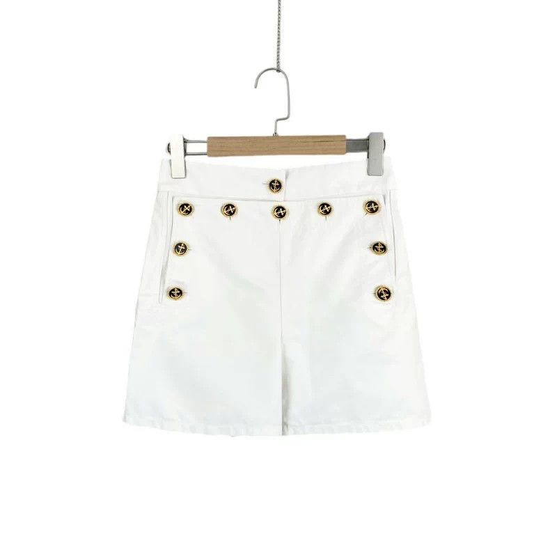 Louis Vuitton Louis Vuitton Cotton Pirate Button White Skirt Size US 38 / EU 54 - 1 Thumbnail