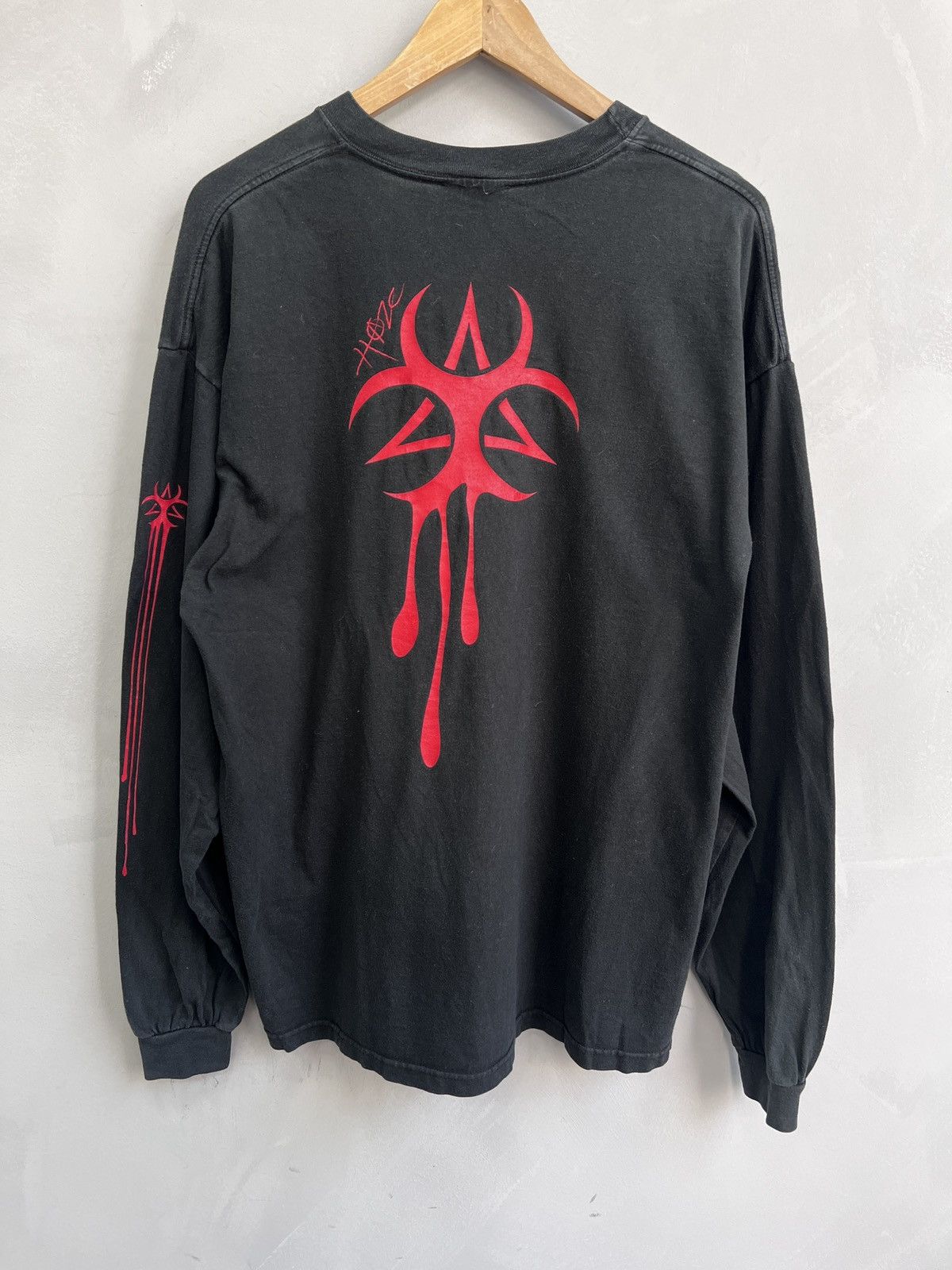 Japanese Brand VINTAGE WASHED 90s tribal crash longsleeve Size US L / EU 52-54 / 3 - 8 Thumbnail