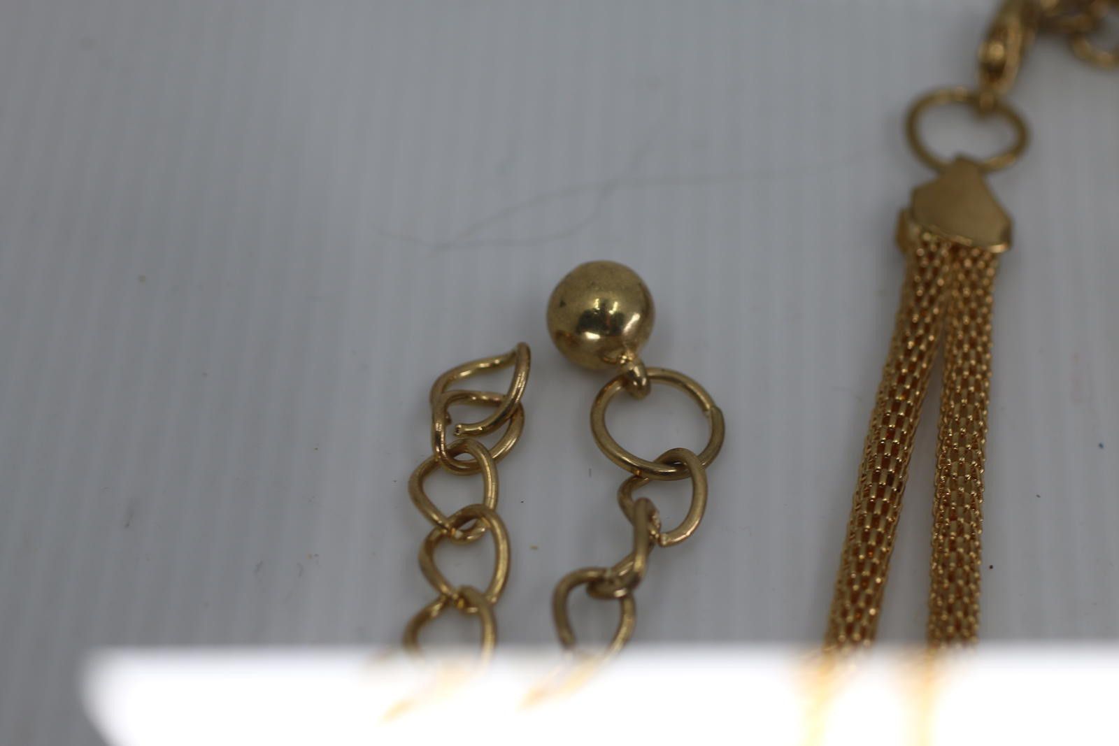 The Unbranded Brand Vintage Gold Tone Multi Necklace Rhinestone Circle Pendant Size ONE SIZE - 10 Thumbnail