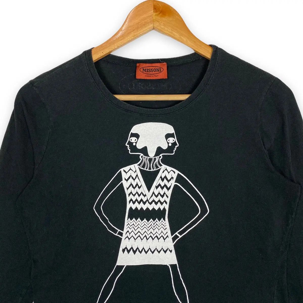 Missoni Vintage MISSONI BRUNETTA Art Graphic Made In Italy Women Tee Size S / US 4 / IT 40 - 2 Thumbnail
