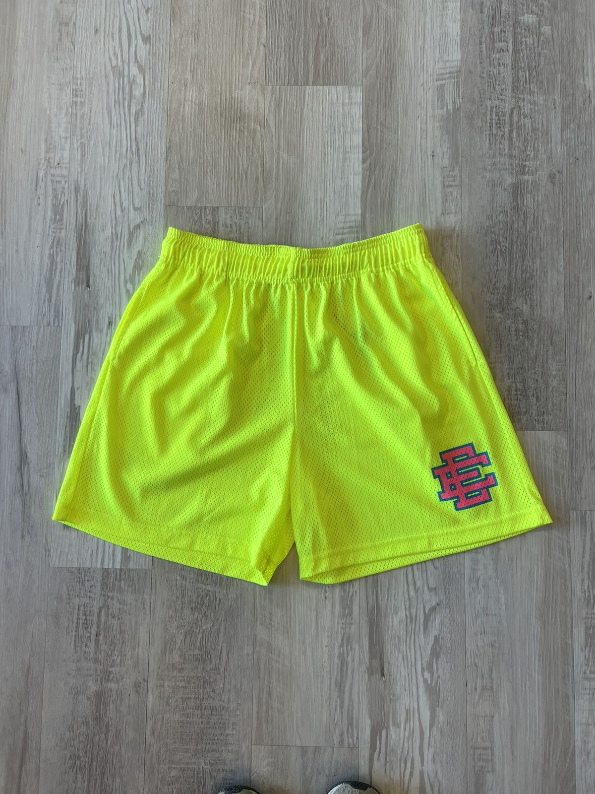 image of Eric Emanuel Neon Green Shorts, Men's (Size 38)