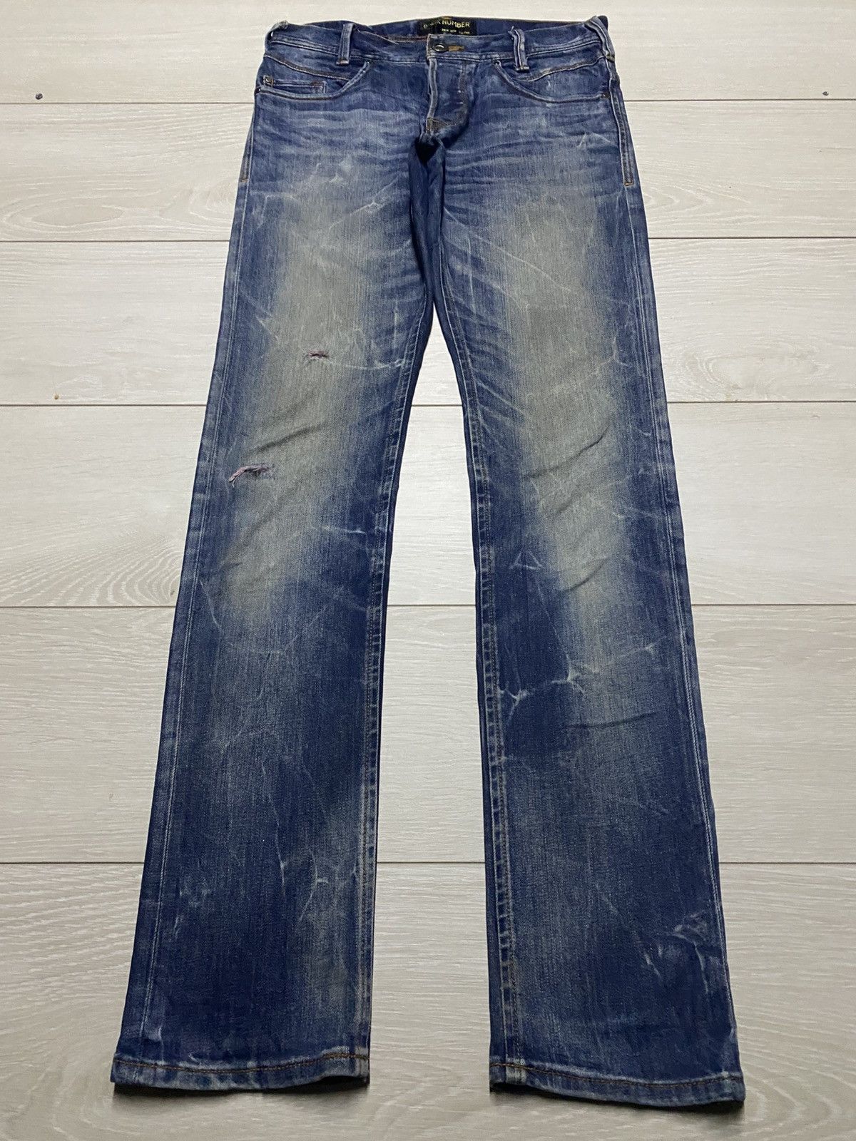 Vintage Japanese Back Number Mud Wash Skinny Jeans