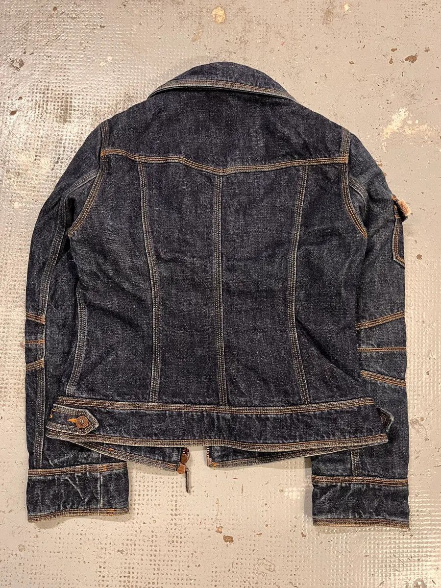 Moschino 2000s Moschino Navy Brut Cargo Denim Jacket Size M / US 6-8 / IT 42-44 - 7 Thumbnail