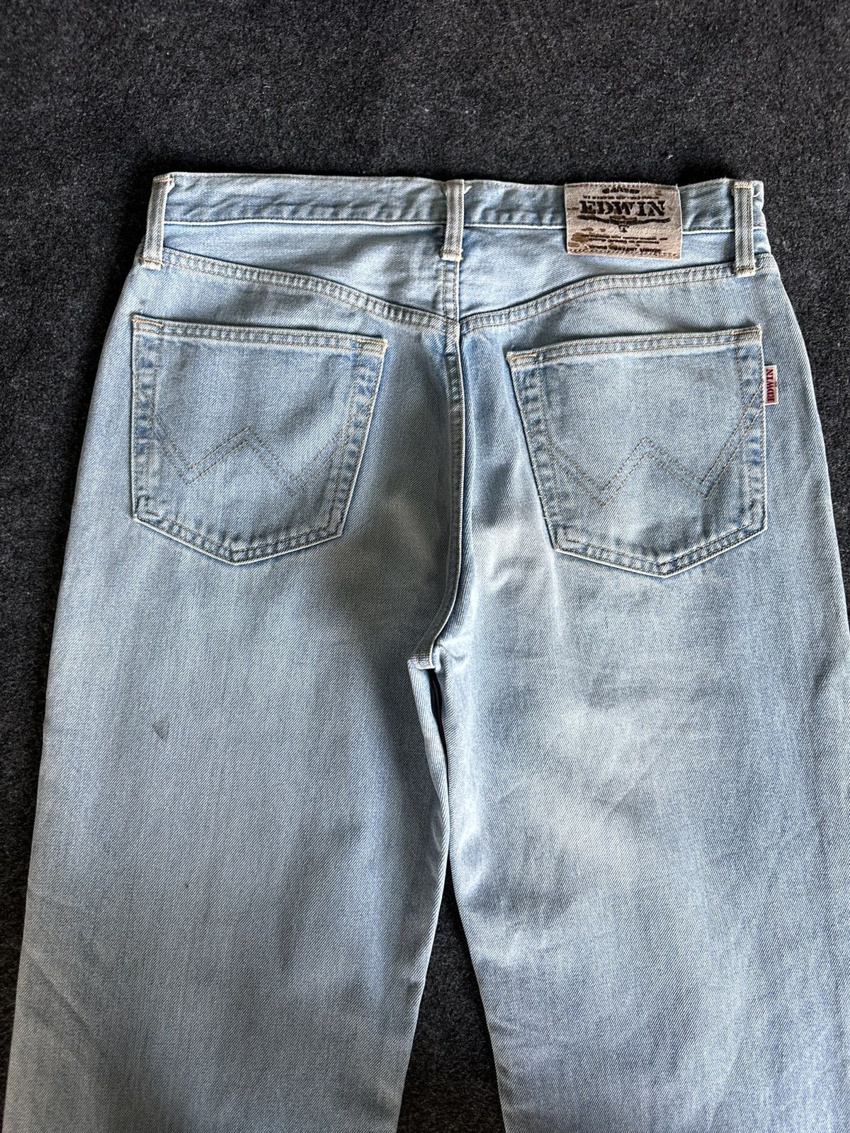 Edwin Vintage Edwin 101 Made in Japan Baggy Faded Denim 33x31 D116 Size US 33 - 4 Thumbnail