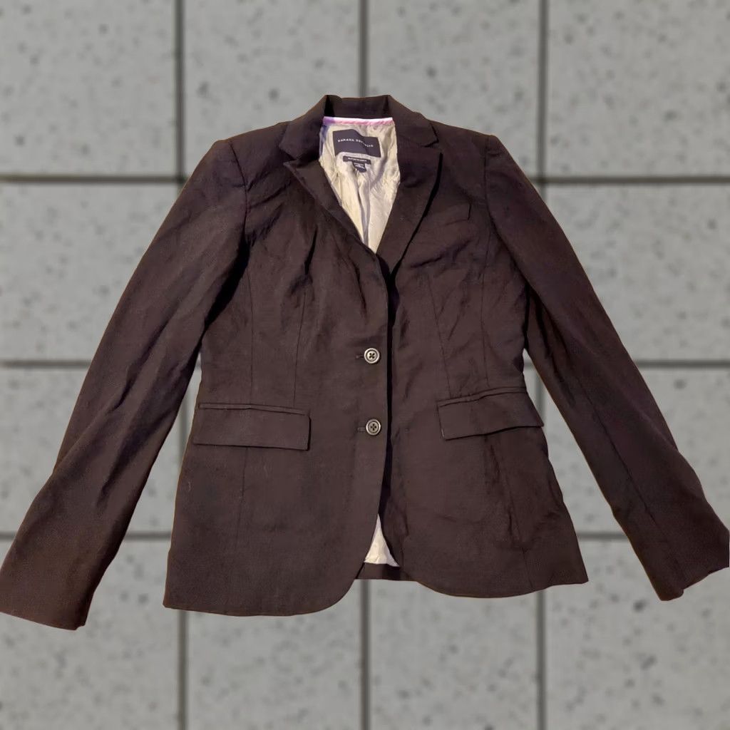 Banana Republic Banana Republic Womens Black Wool Jacket Blazer 6 Size M / US 6-8 / IT 42-44 - 1 Thumbnail