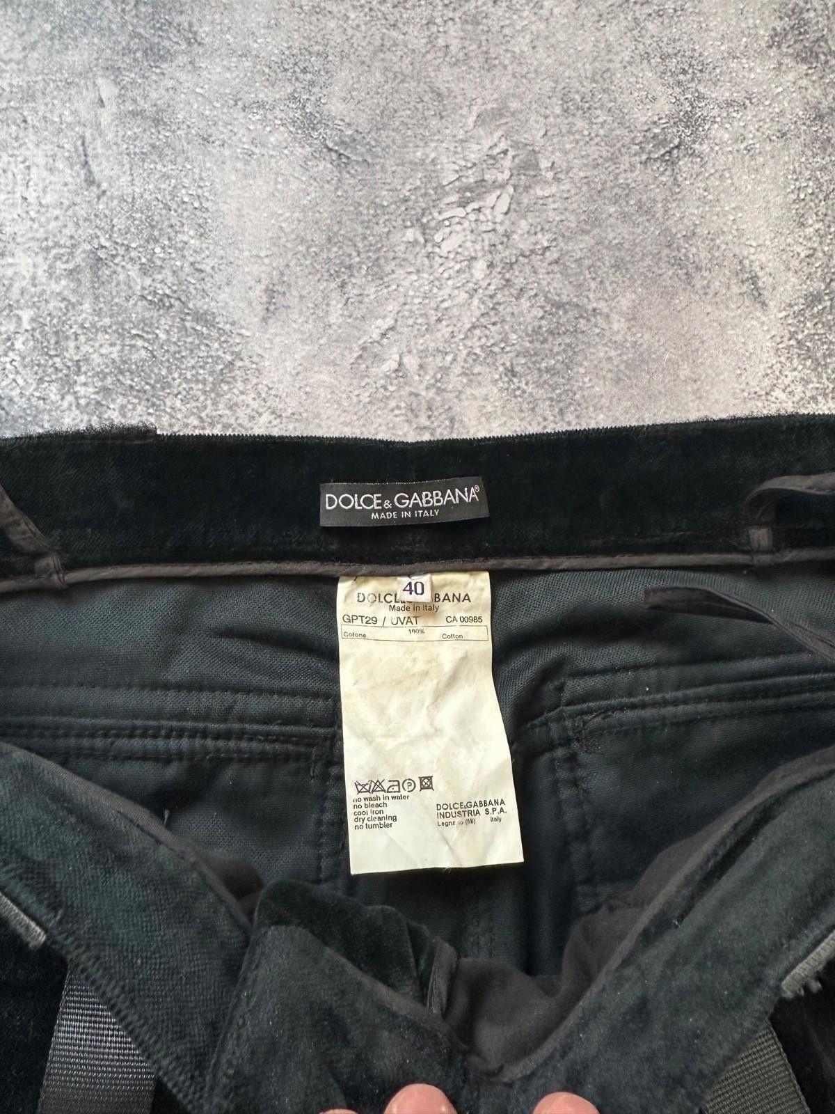 Dolce & Gabbana DOLCE & GABBANA F/W 2003 Velvet Pant Sz 40 Size 27" / US 4 / IT 40 - 6 Thumbnail