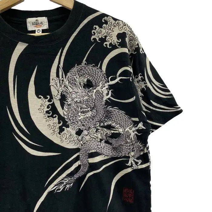 Vintage Vtg 90’ KAMAKURI JAPAN DRAGON Embroidery Tee Shirt Sukajan Size US M / EU 48-50 / 2 - 3 Thumbnail