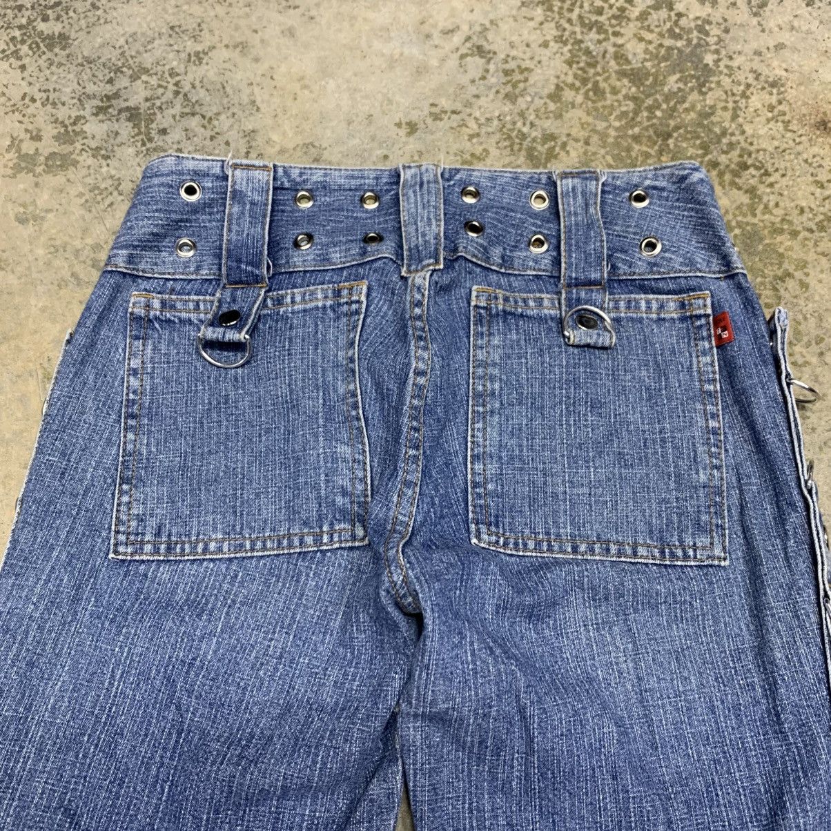 Japanese Brand Y2K Flare Loony Jeans Clawmark Fade Jean Size 27" / US 4 / IT 40 - 15 Thumbnail