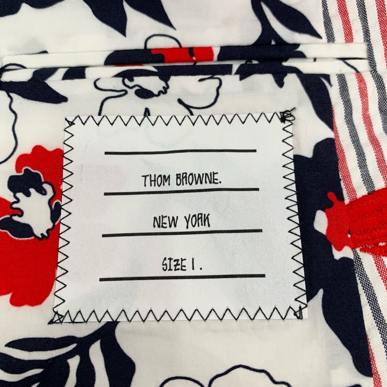 Thom Browne Thom Browne Shark Embroidery Pink Seersucker Striped Blazer Size US S / EU 44-46 / 1 - 6 Thumbnail