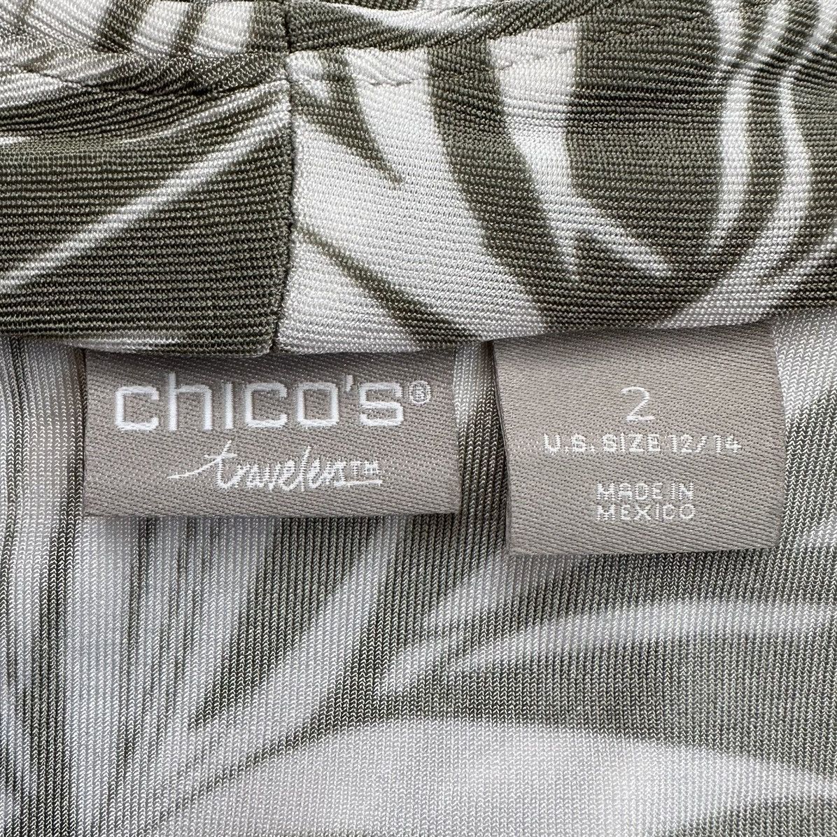 Chicos Chico’s Leaf Prin Open Front Cardigan Size L / US 10 / IT 46 - 10 Thumbnail