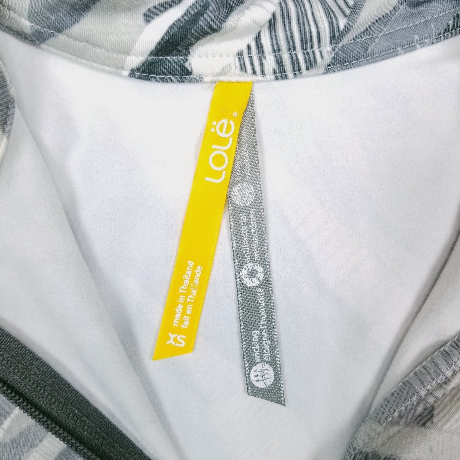 Other Lole Gray Print Quarter Zip Long Sleeve Shirt Sz Extra Small Size XS / US 0-2 / IT 36-38 - 7 Thumbnail