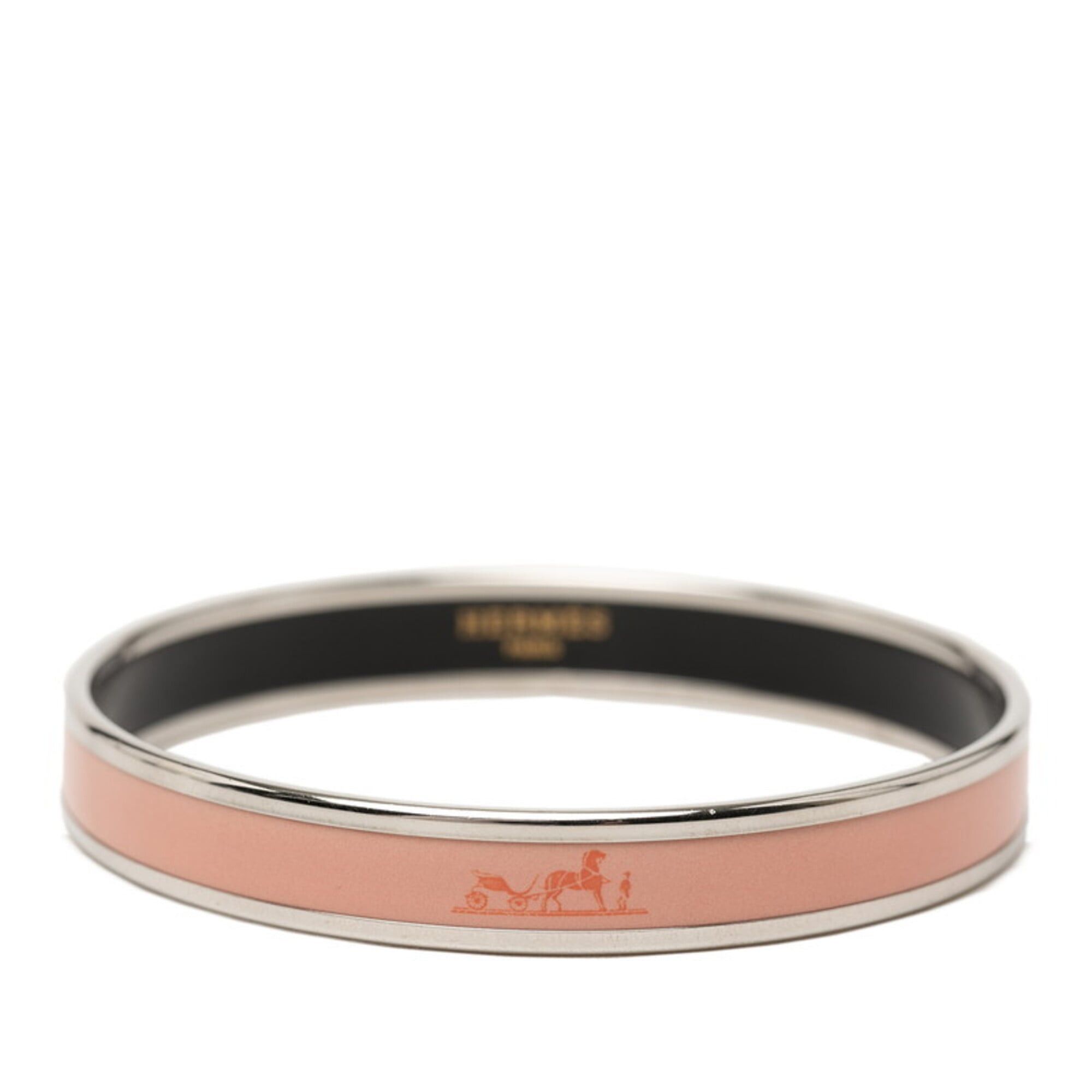 Hermes Hermes Email PM Cloisonné Enamel Caleche Bangle Pink Metal Women's HERMES Size ONE SIZE - 1 Thumbnail