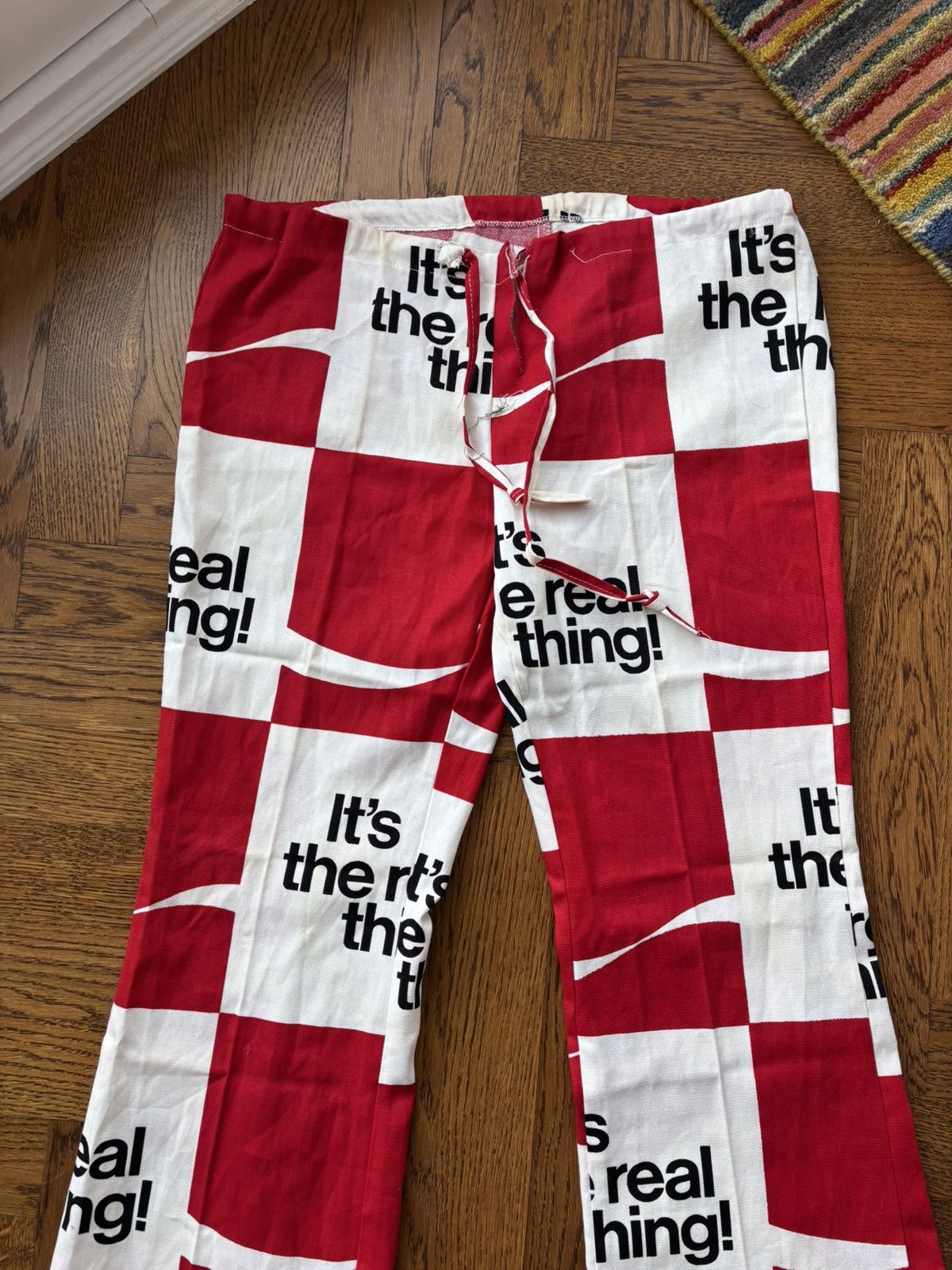 Coca Cola × Vintage 1970s Coca-Cola Trousers True Vintage Checker Plaid Flared Size US 36 / EU 52 - 3 Thumbnail