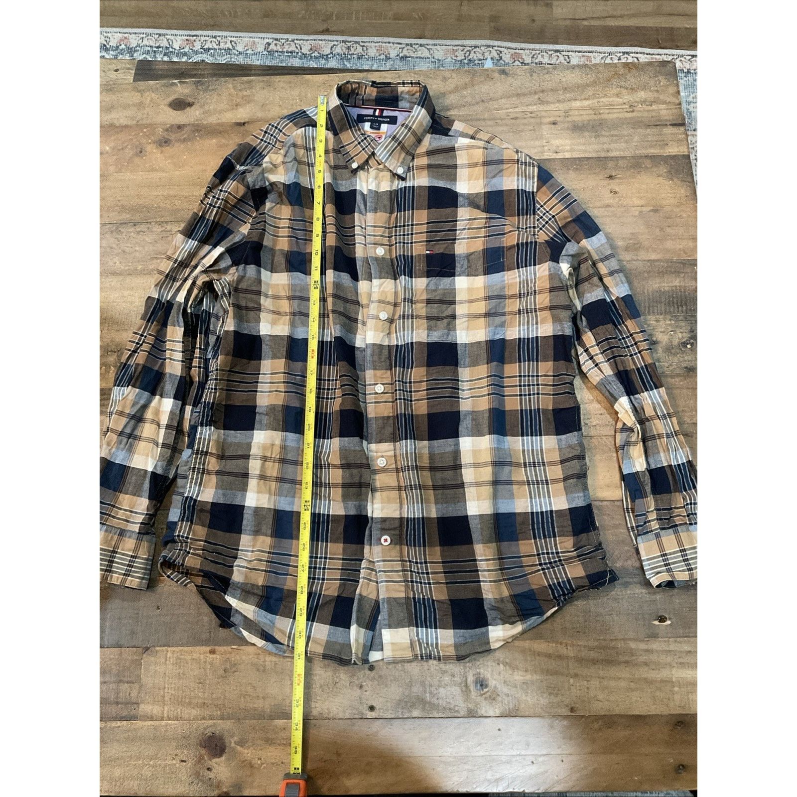 Tommy Hilfiger Tommy Hilfiger Men’s Plaid Flannel Shirt LARGE Size US L / EU 52-54 / 3 - 5 Thumbnail