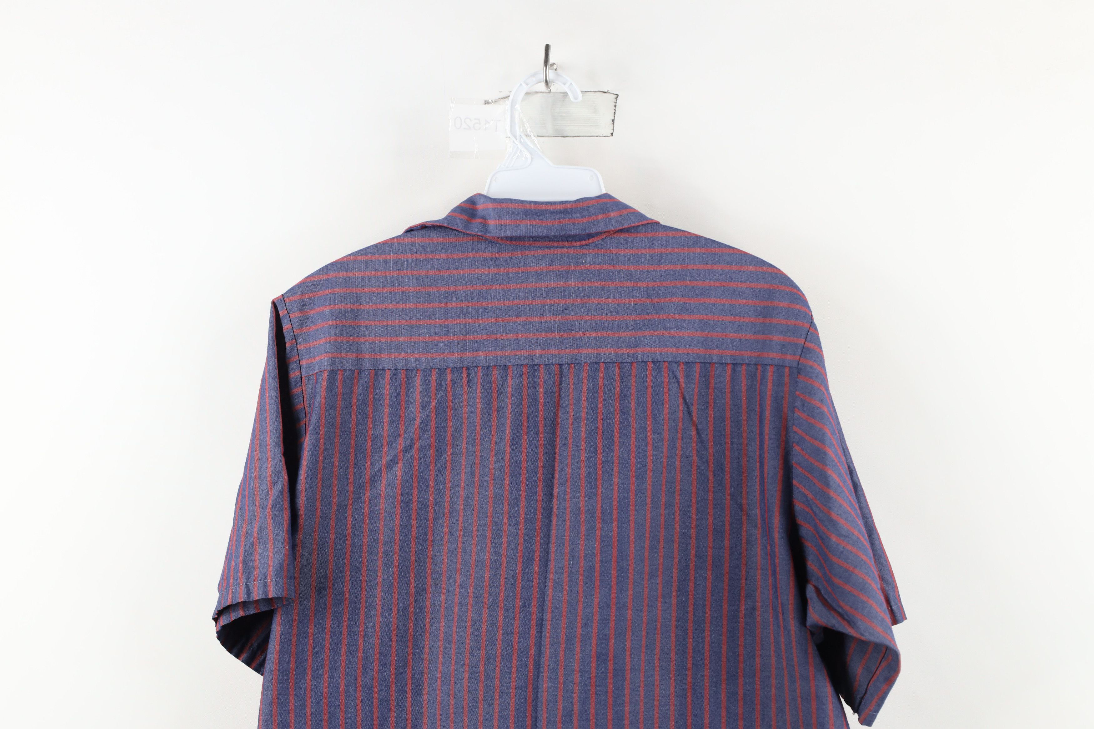 Vintage Vintage 90s Streetwear Striped Work Mechanic Button Shirt Size US M / EU 48-50 / 2 - 12 Thumbnail