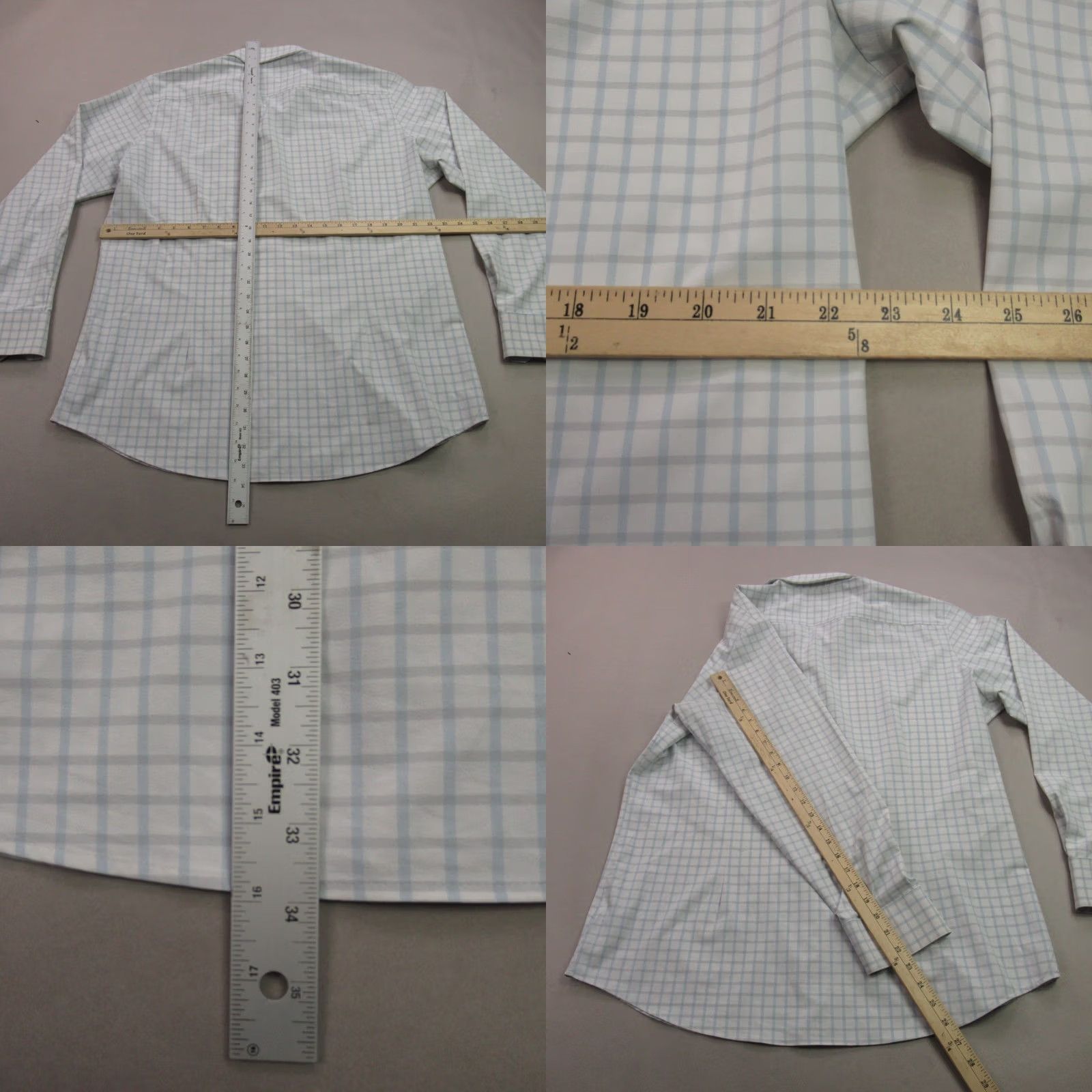 Mizzen+Main Mizzen Main Shirt Mens Large Classic Long Sleeve Button Front Lightweight Checks Size US L / EU 52-54 / 3 - 8 Thumbnail