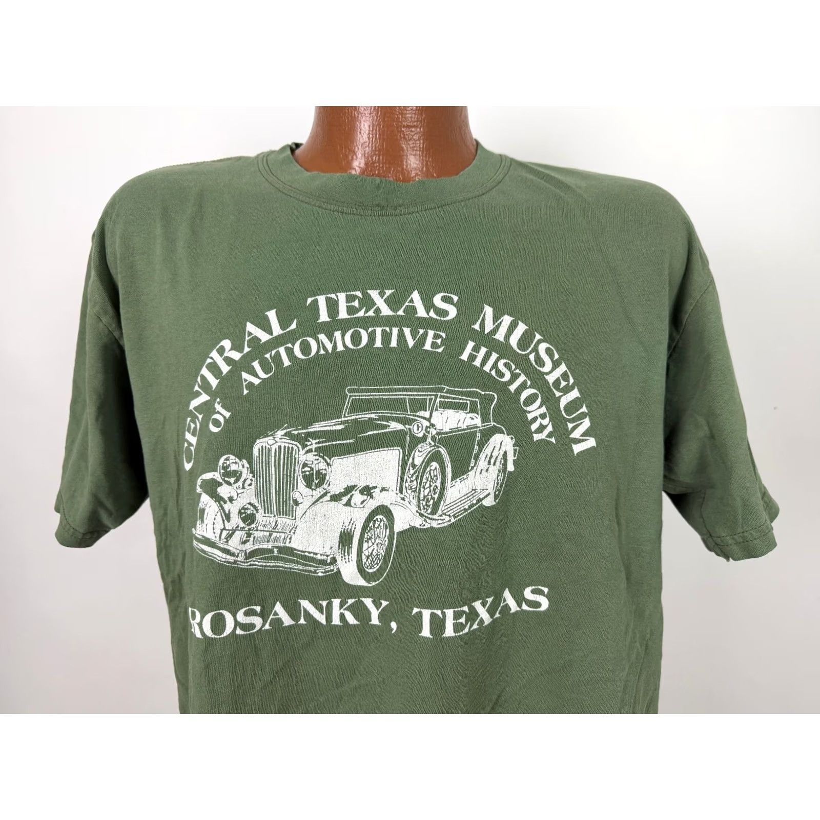 Gildan VINTAGE Central Texas Museum of Automotive History T-Shirt Men L Green Nike? Size US L / EU 52-54 / 3 - 2 Thumbnail