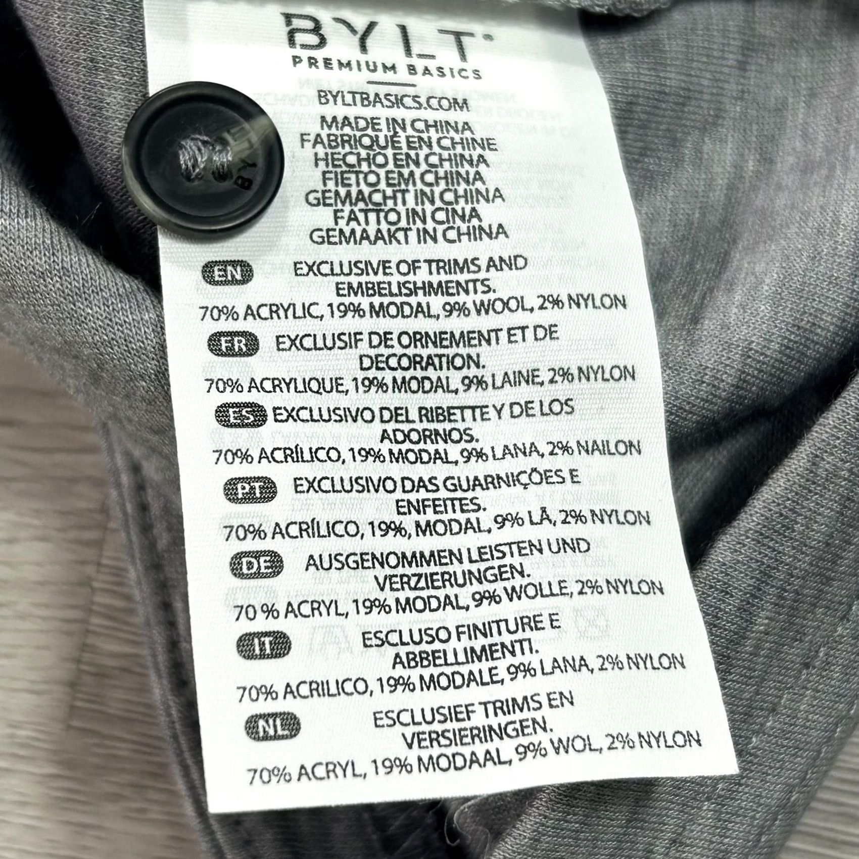 Vintage BYLT Premium Basics Polo Shirt Mens 3XL Heather Gray Wool Long Sleeve Shirt Size US XXL / EU 58 / 5 - 5 Thumbnail