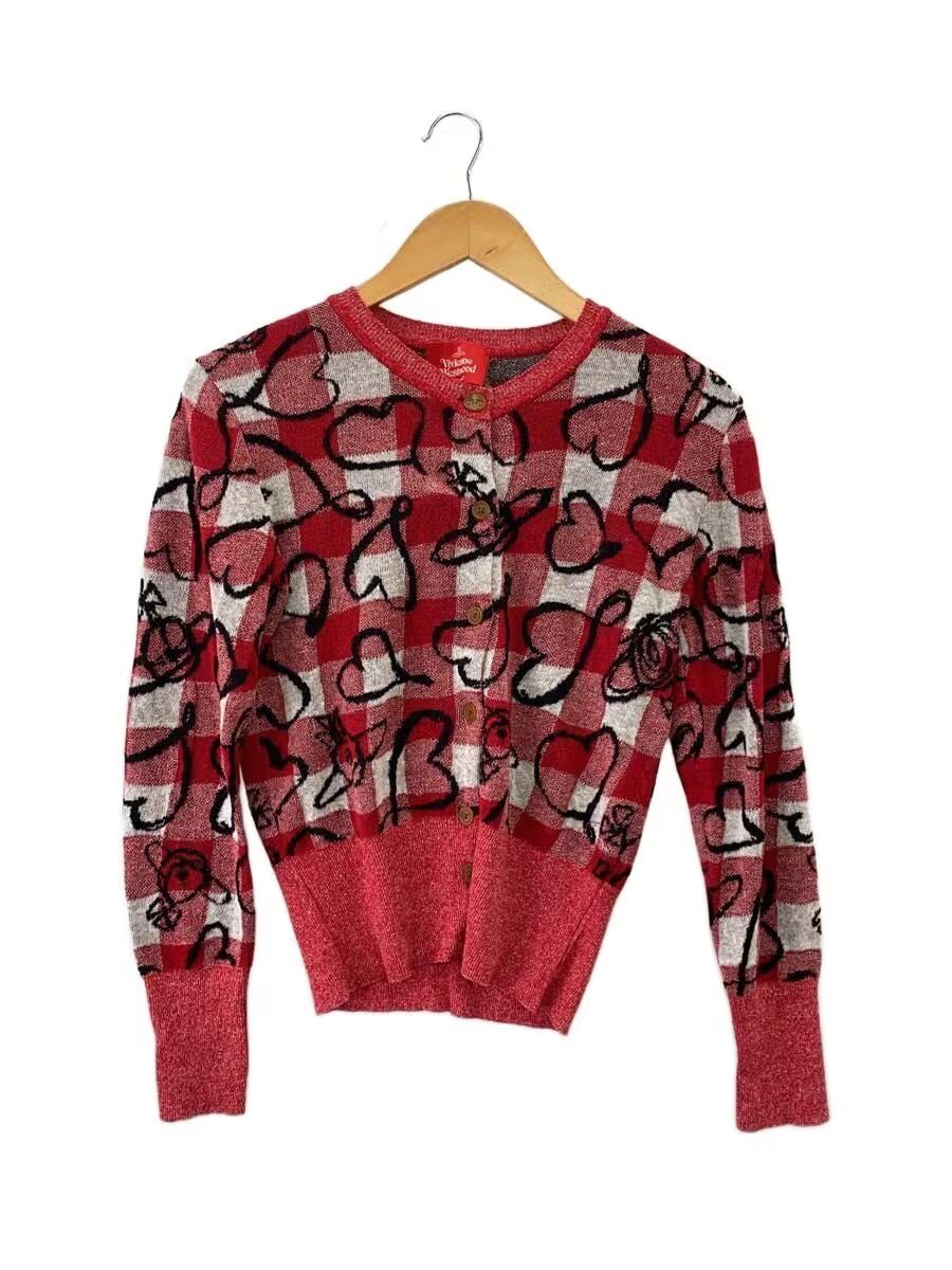 Vivienne Westwood Heart Orb Plaid Knit Cardigan Size S / US 4 / IT 40 - 1 Thumbnail